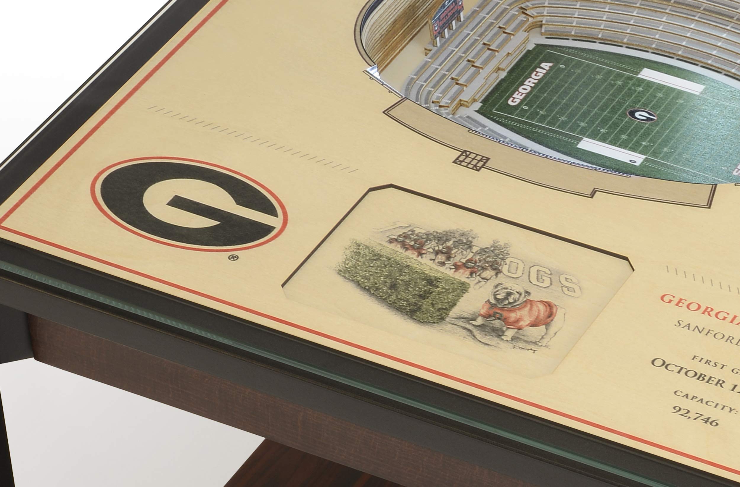 YouTheFan NCAA Georgia Bulldogs 25-Layer StadiumViews Lighted End Table - Sanford Stadium - Sports Collectibles, Sports Memorabilia, Sports Fan Shop, Sports Gifts