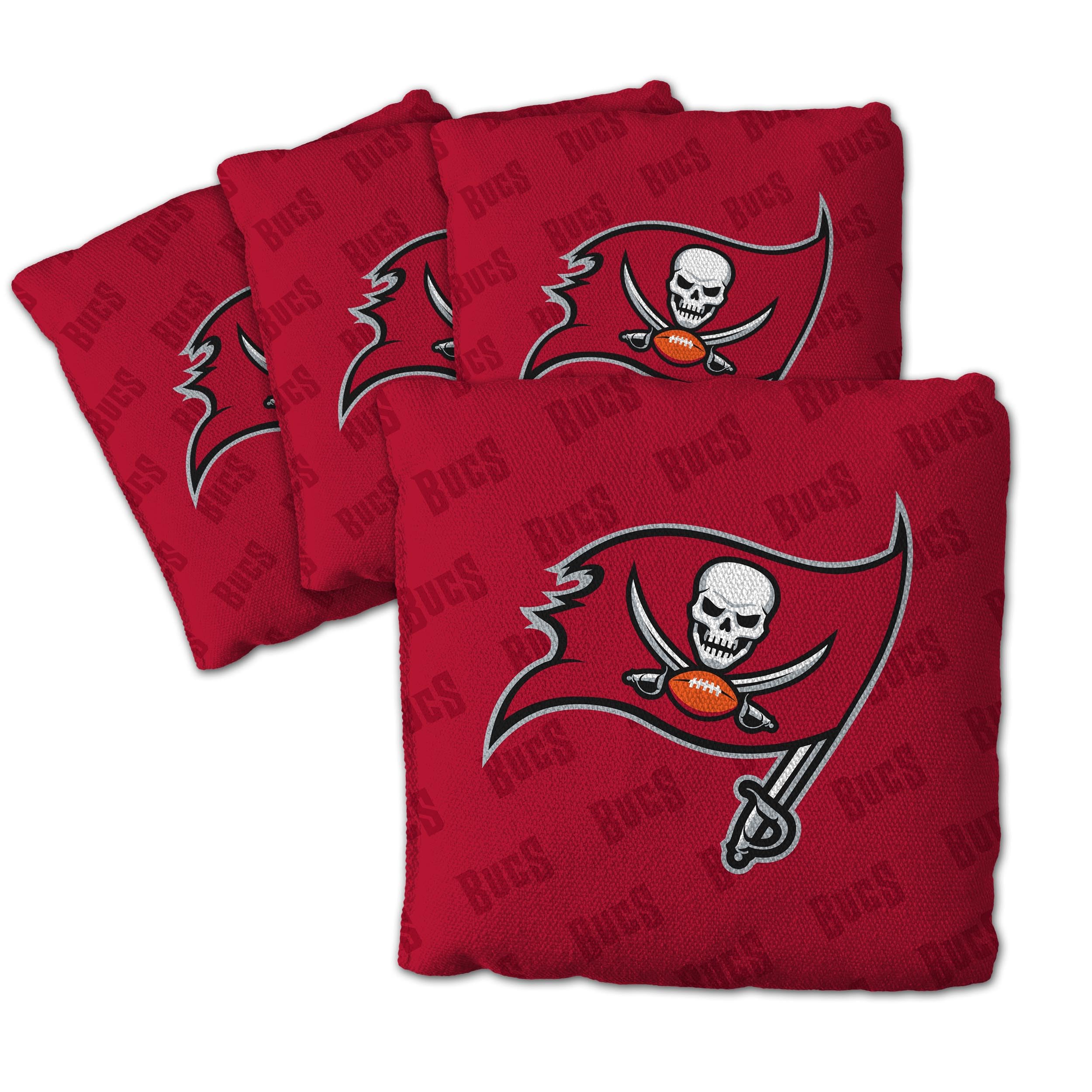 YouTheFan NFL Tampa Bay Buccaneers Cornhole Bags - 4PK - Red - Sports Collectibles, Sports Memorabilia, Sports Fan Shop, Sports Gifts