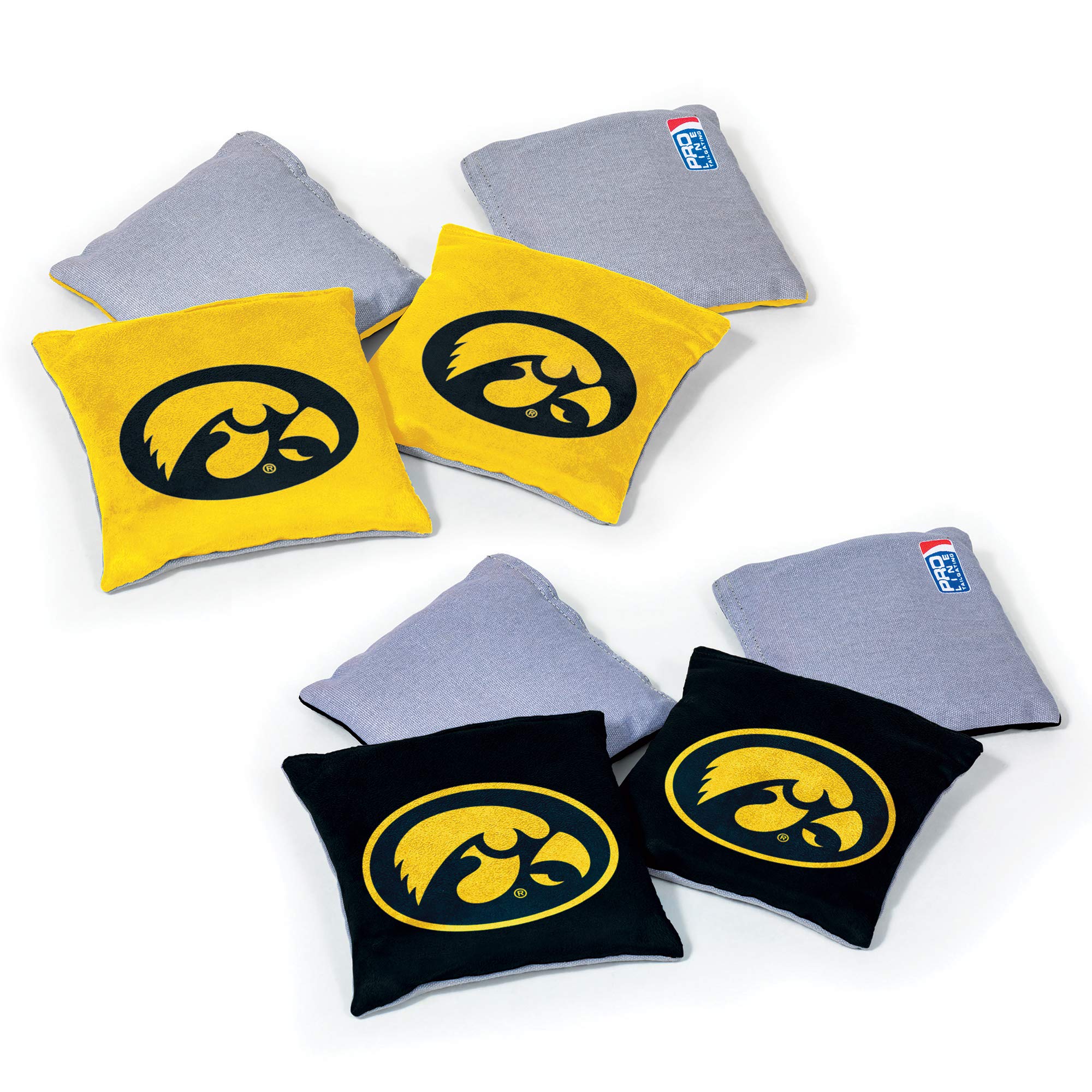 Wild Sports NCAA Iowa Hawkeyes 8pk Dual Sided Bean Bags, Team Color - Sports Collectibles, Sports Memorabilia, Sports Fan Shop, Sports Gifts