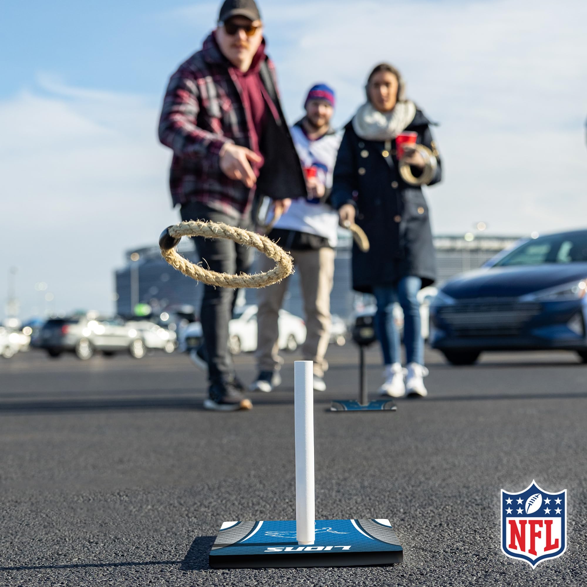 Wild Sports NFL Quoits Set with Direct Print HD Team Graphics – Tailgate Ring Toss Game – Great Gift for Any Football Fan! Ring Toss Family Outdoor Games for The Beach, BBQ, or Tailgate Party - Sports Collectibles, Sports Memorabilia, Sports Fan Shop, Sports Gifts