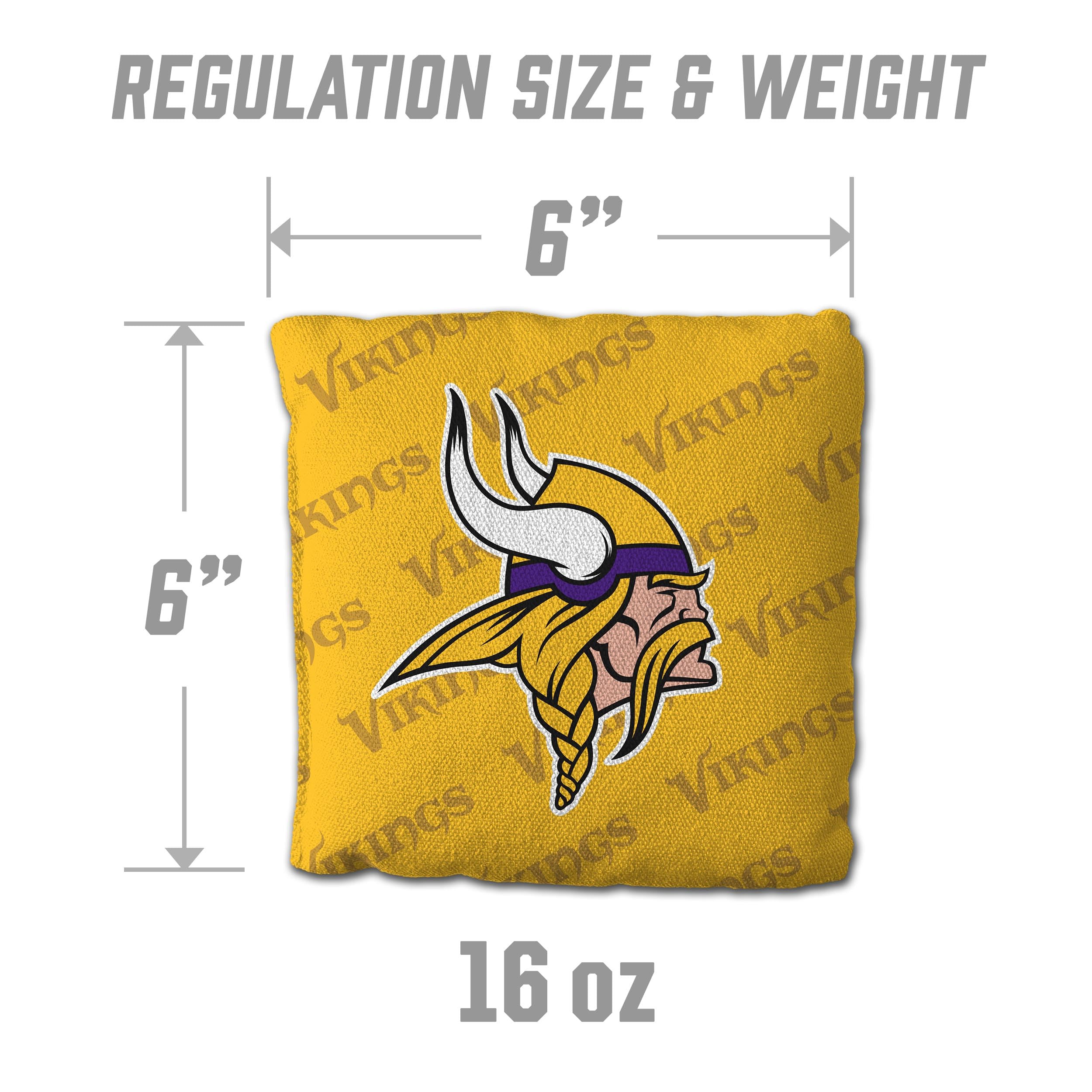 YouTheFan NFL Minnesota Vikings Cornhole Bags - 4PK - Yellow - Sports Collectibles, Sports Memorabilia, Sports Fan Shop, Sports Gifts