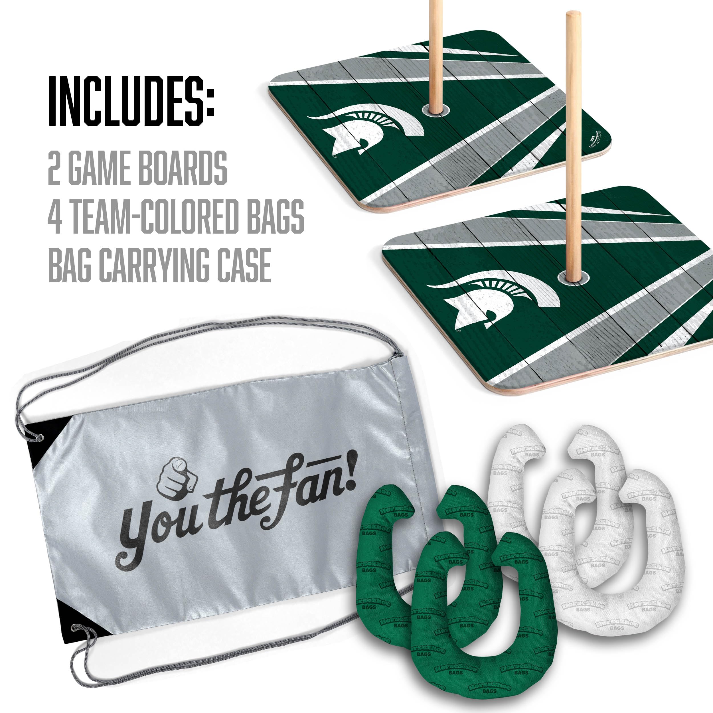 YouTheFan NCAA Michigan State Spartans Horseshoe Bags - Sports Collectibles, Sports Memorabilia, Sports Fan Shop, Sports Gifts
