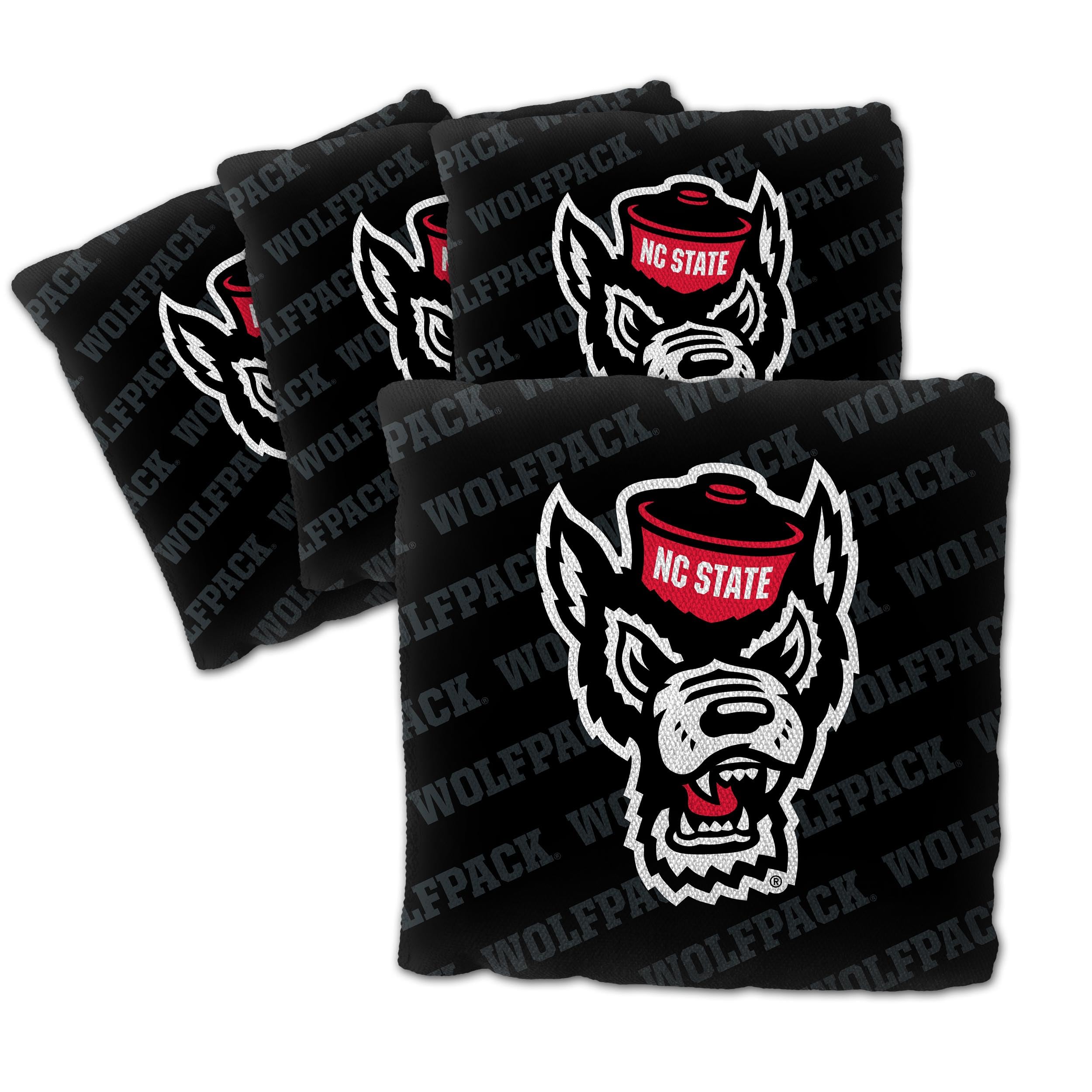 YouTheFan NCAA NC State Wolfpack Cornhole Bags - 4PK - Black - Sports Collectibles, Sports Memorabilia, Sports Fan Shop, Sports Gifts