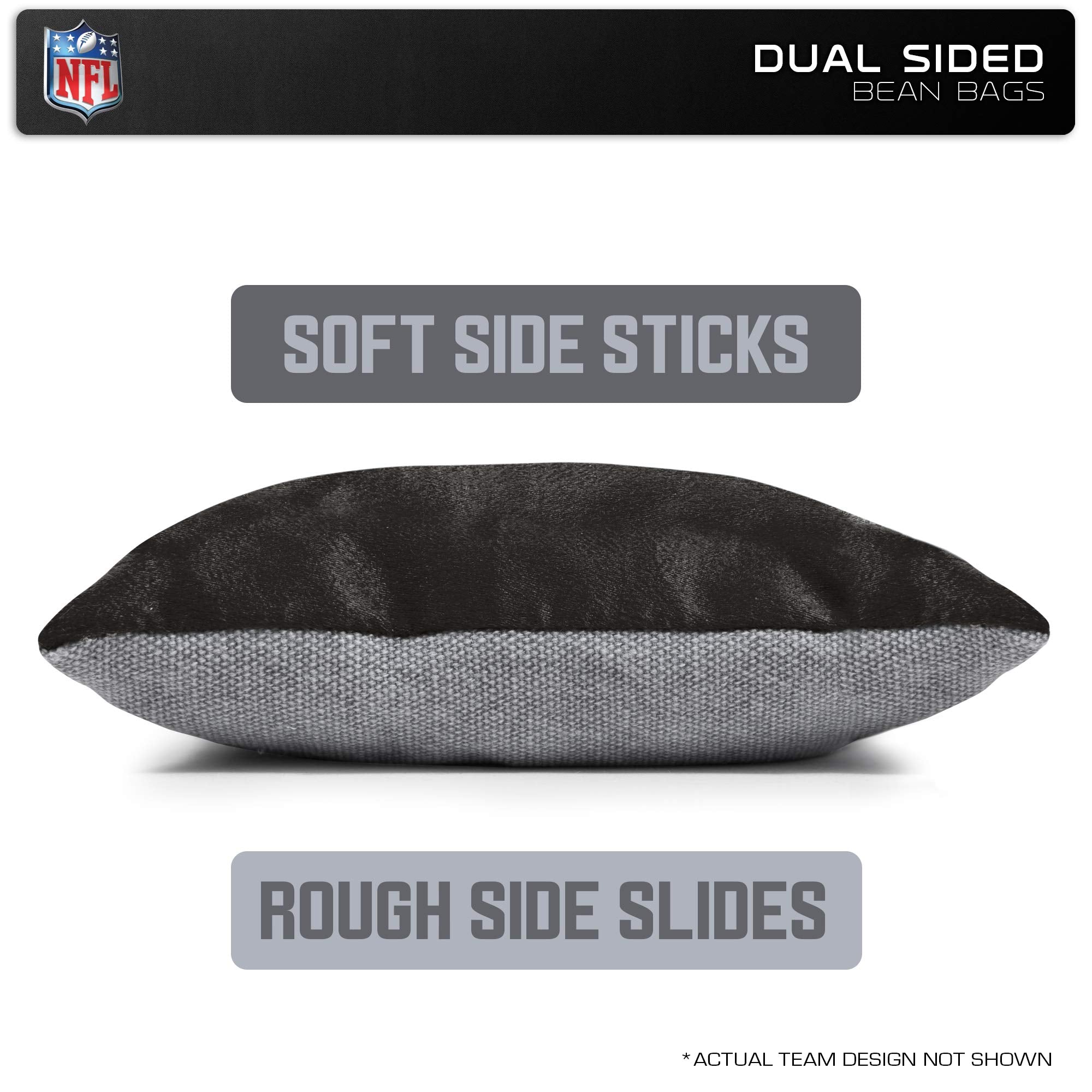 NFL Pro Football Atlanta Falcons Dual-Sided Bean Bags by Wild Sports, 4 Pack - Premium Toss Bags for Cornhole Sets - Sports Collectibles, Sports Memorabilia, Sports Fan Shop, Sports Gifts
