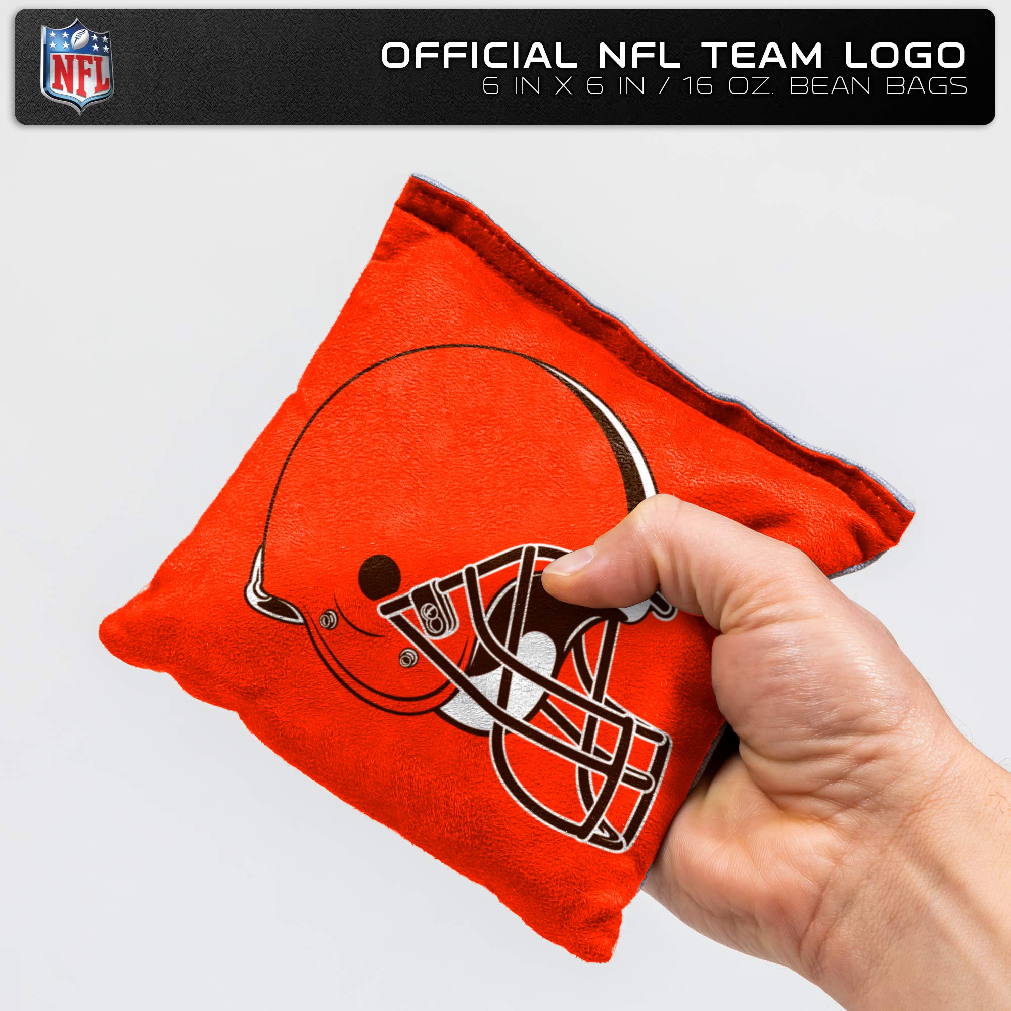 Wild Sports NFL Cleveland Browns 8pk Dual Sided Bean Bags, Team Color - Sports Collectibles, Sports Memorabilia, Sports Fan Shop, Sports Gifts