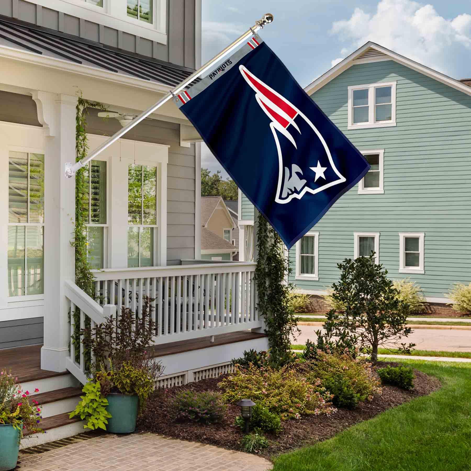 WinCraft New England Patriots Printed Header 3x5 Foot Banner Flag - Sports Collectibles, Sports Memorabilia, Sports Fan Shop, Sports Gifts