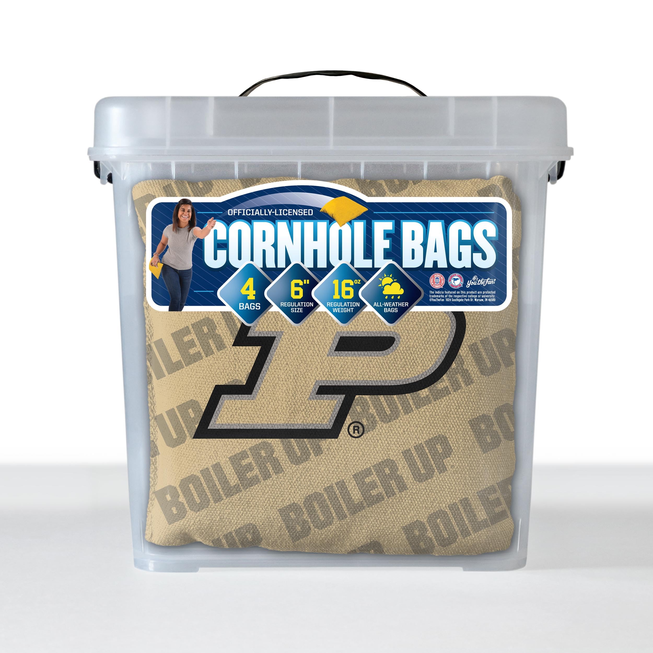 YouTheFan NCAA Purdue Boilermakers Cornhole Bags - 4PK - Gold - Sports Collectibles, Sports Memorabilia, Sports Fan Shop, Sports Gifts