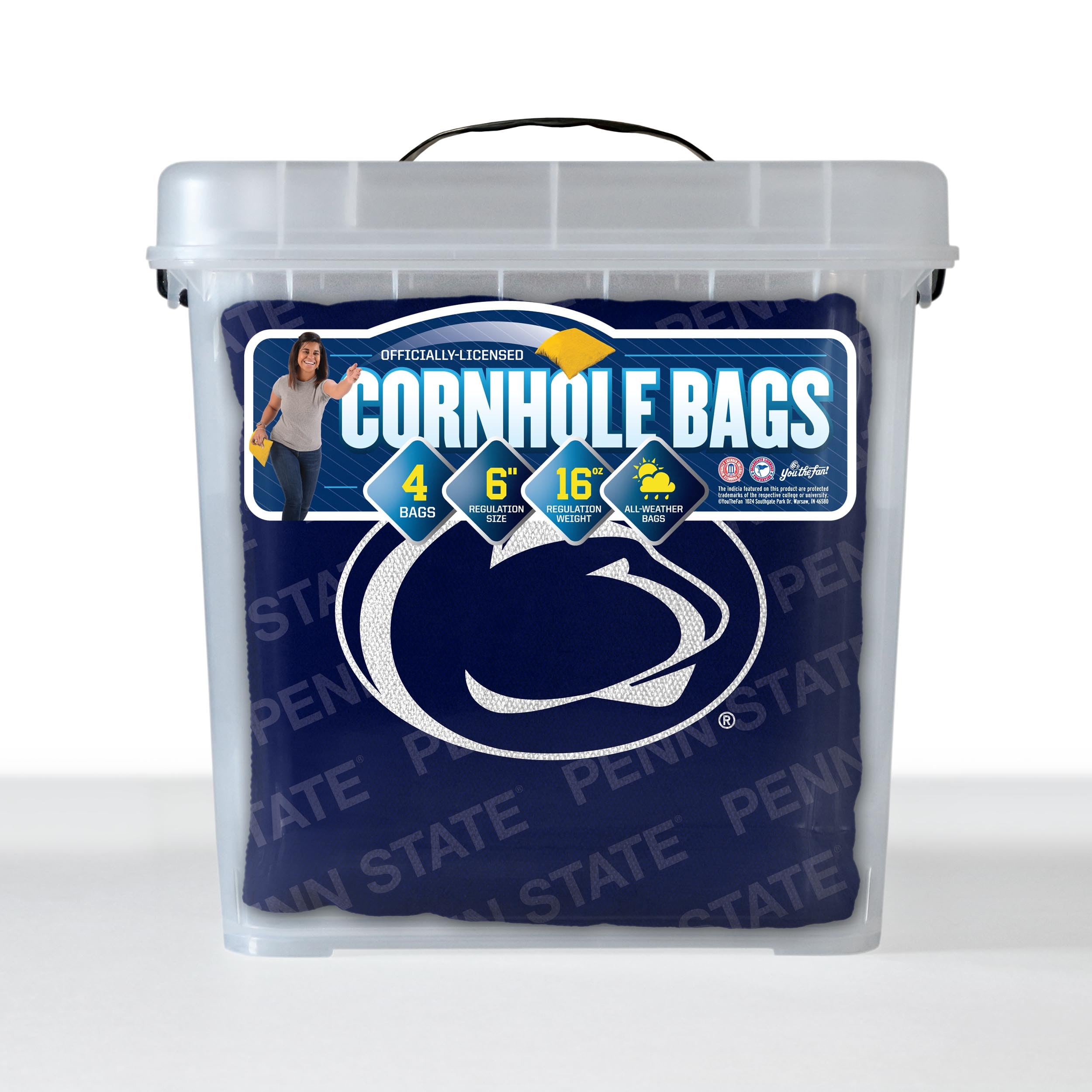 YouTheFan NCAA Penn State Nittany Lions Cornhole Bags - 4PK - Blue - Sports Collectibles, Sports Memorabilia, Sports Fan Shop, Sports Gifts