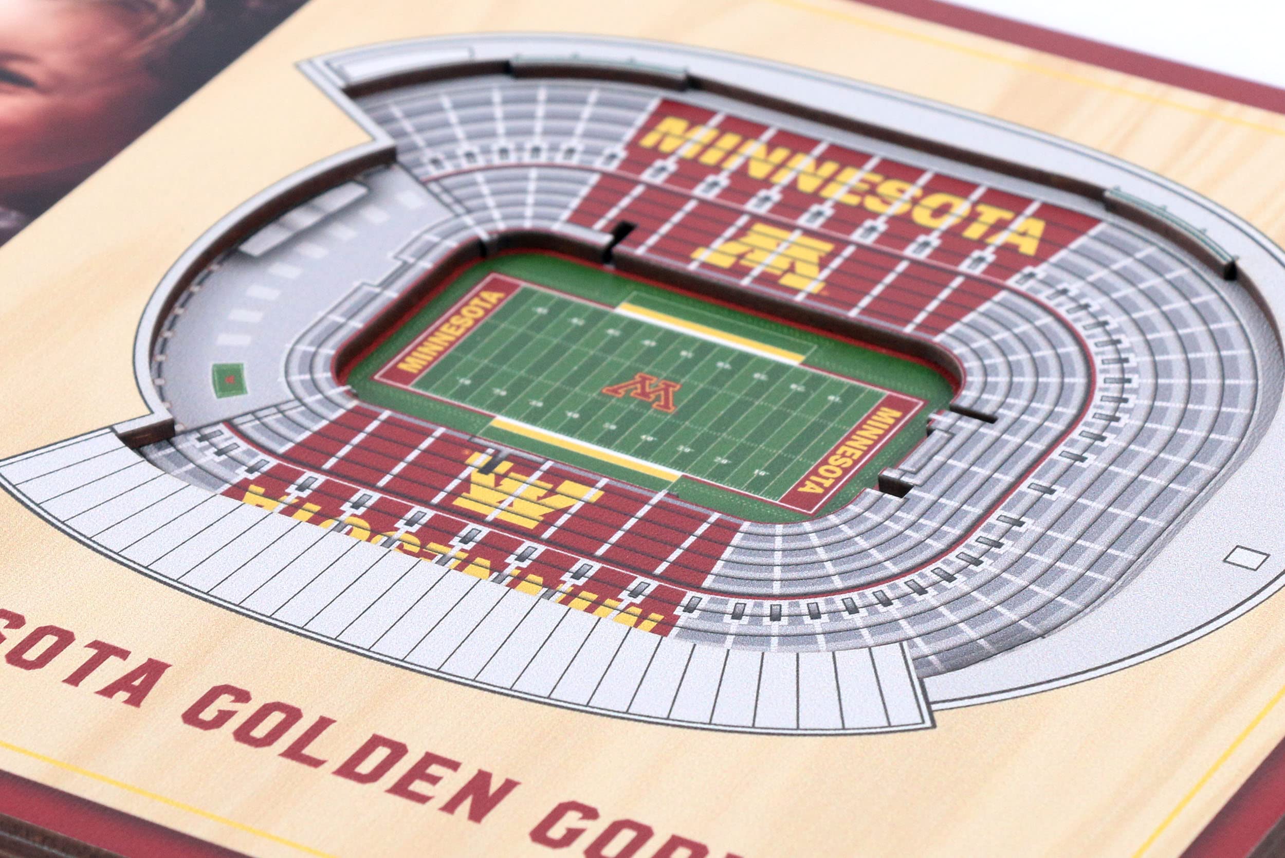 YouTheFan NCAA Minnesota Golden Gophers 3D StadiumView Picture Frame - Picture Frame - Sports Collectibles, Sports Memorabilia, Sports Fan Shop, Sports Gifts