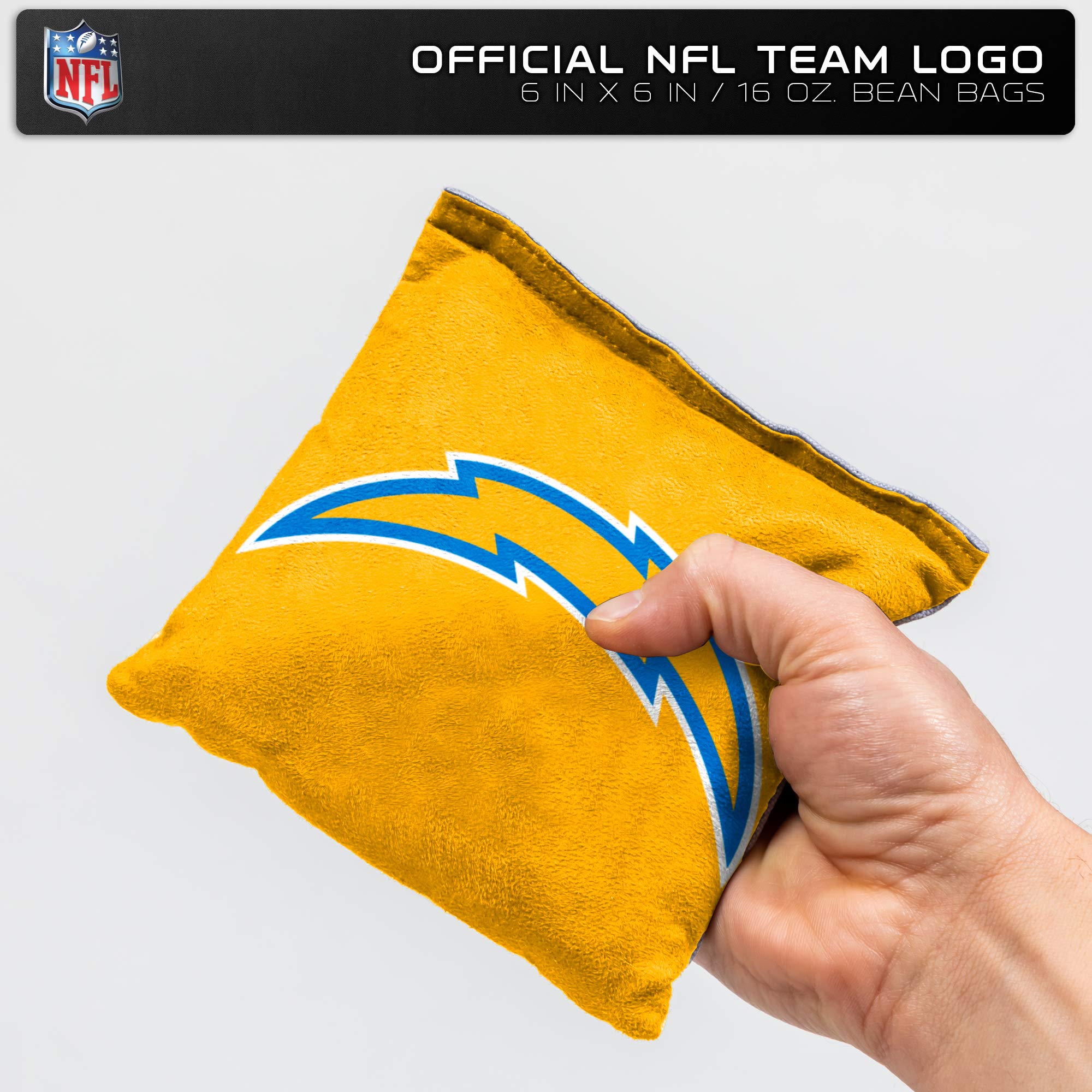 Wild Sports NFL Los Angeles Chargers 8pk Dual Sided Bean Bags, Team Color - Sports Collectibles, Sports Memorabilia, Sports Fan Shop, Sports Gifts