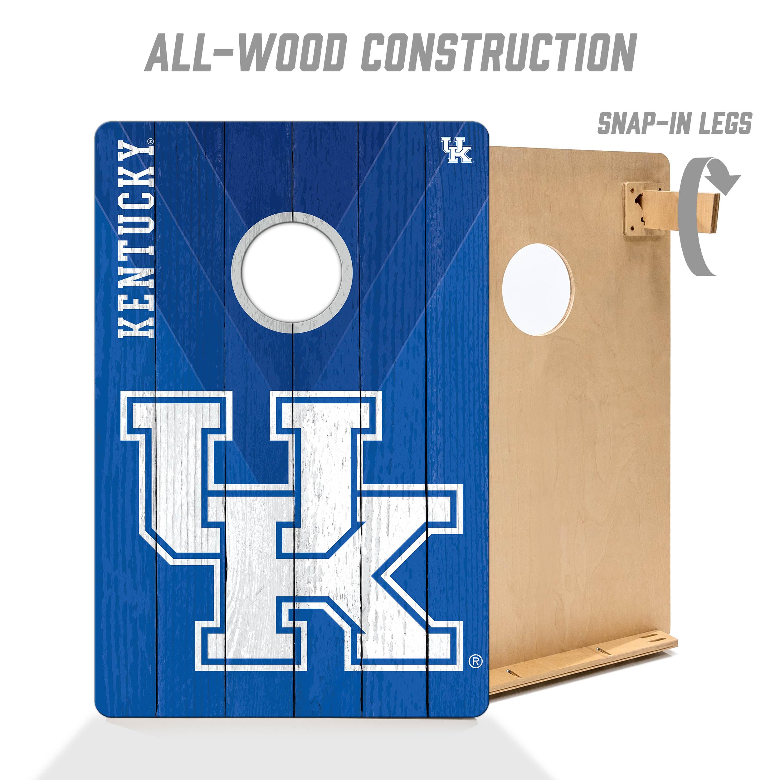 YouTheFan NCAA Kentucky Wildcats 2’ x 3’ Wood Cornhole Game with Logo Bags - Sports Collectibles, Sports Memorabilia, Sports Fan Shop, Sports Gifts