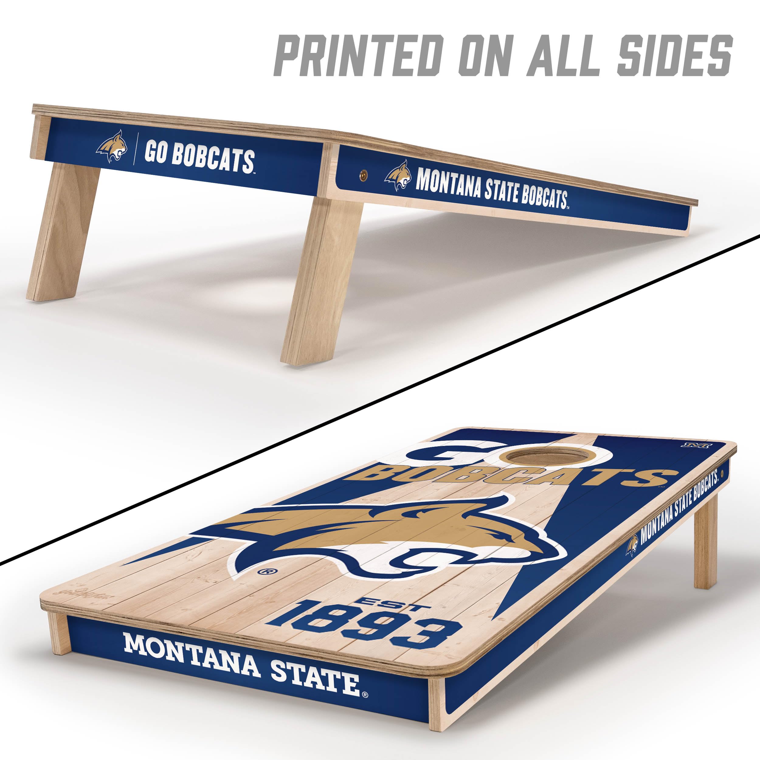 YouTheFan NCAA Montana State Bobcats 2’ x 4’ Professional Wood Cornhole Game with Logo Bags - Sports Collectibles, Sports Memorabilia, Sports Fan Shop, Sports Gifts