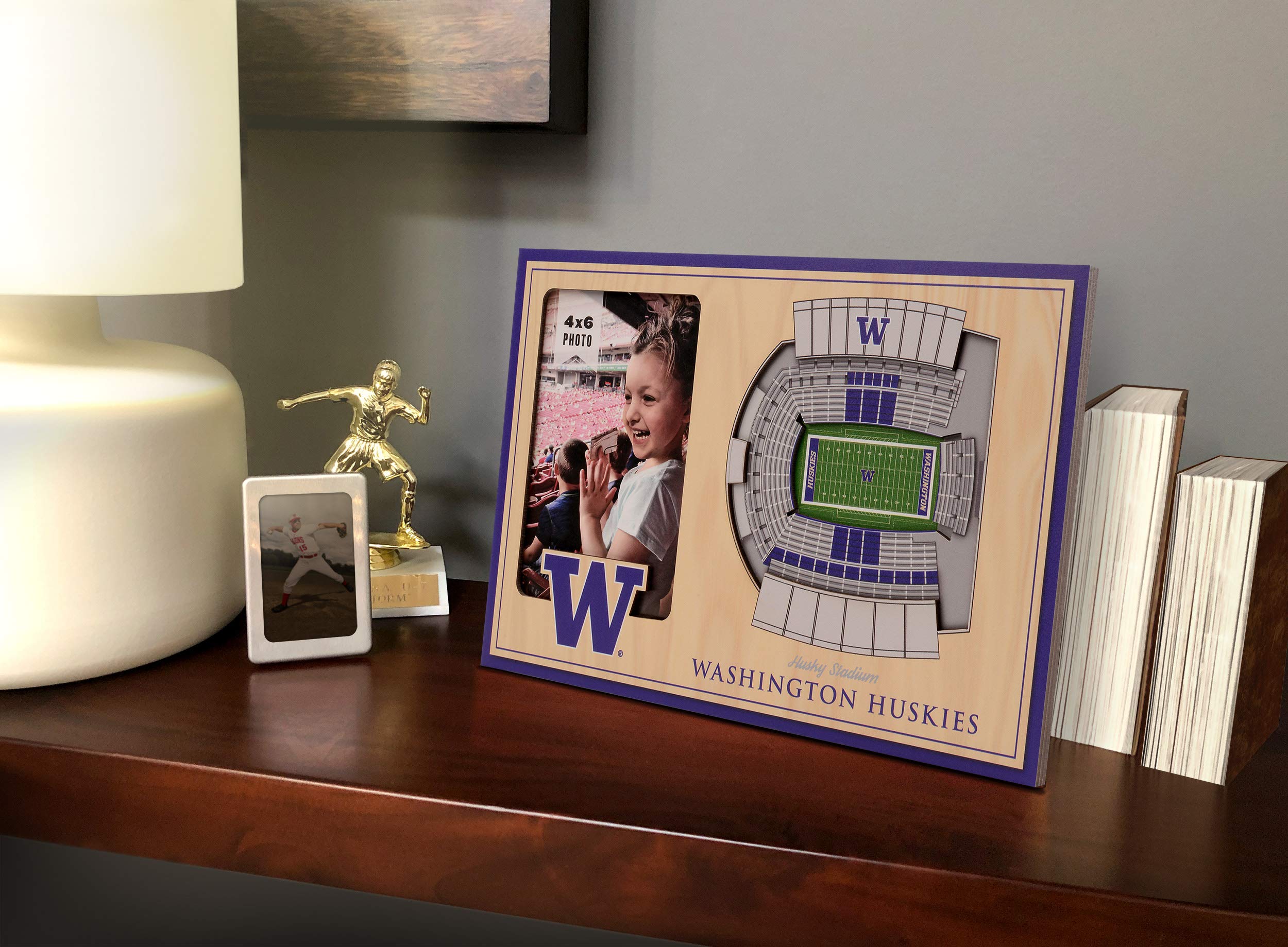 YouTheFan NCAA Washington Huskies 3D StadiumView Picture Frame - Husky Stadium, 12" x 8" - Sports Collectibles, Sports Memorabilia, Sports Fan Shop, Sports Gifts