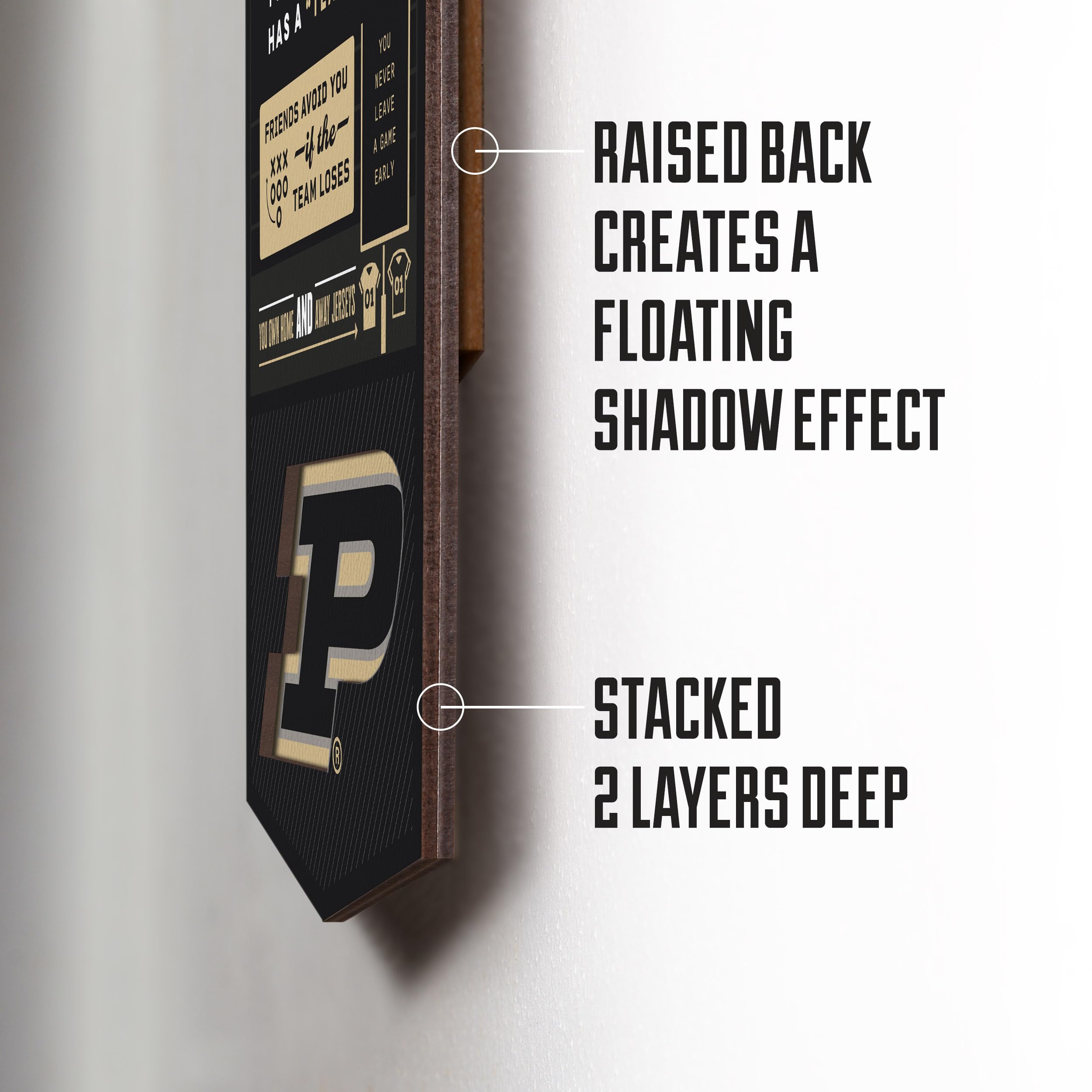 YouTheFan Officially-licensed NCAA Purdue Boilermakers 6x19 Top 10 Signs Banner - humorous descriptions - fun sports fan phrases, original design, indoor team wall decor fan gift - Sports Collectibles, Sports Memorabilia, Sports Fan Shop, Sports Gifts