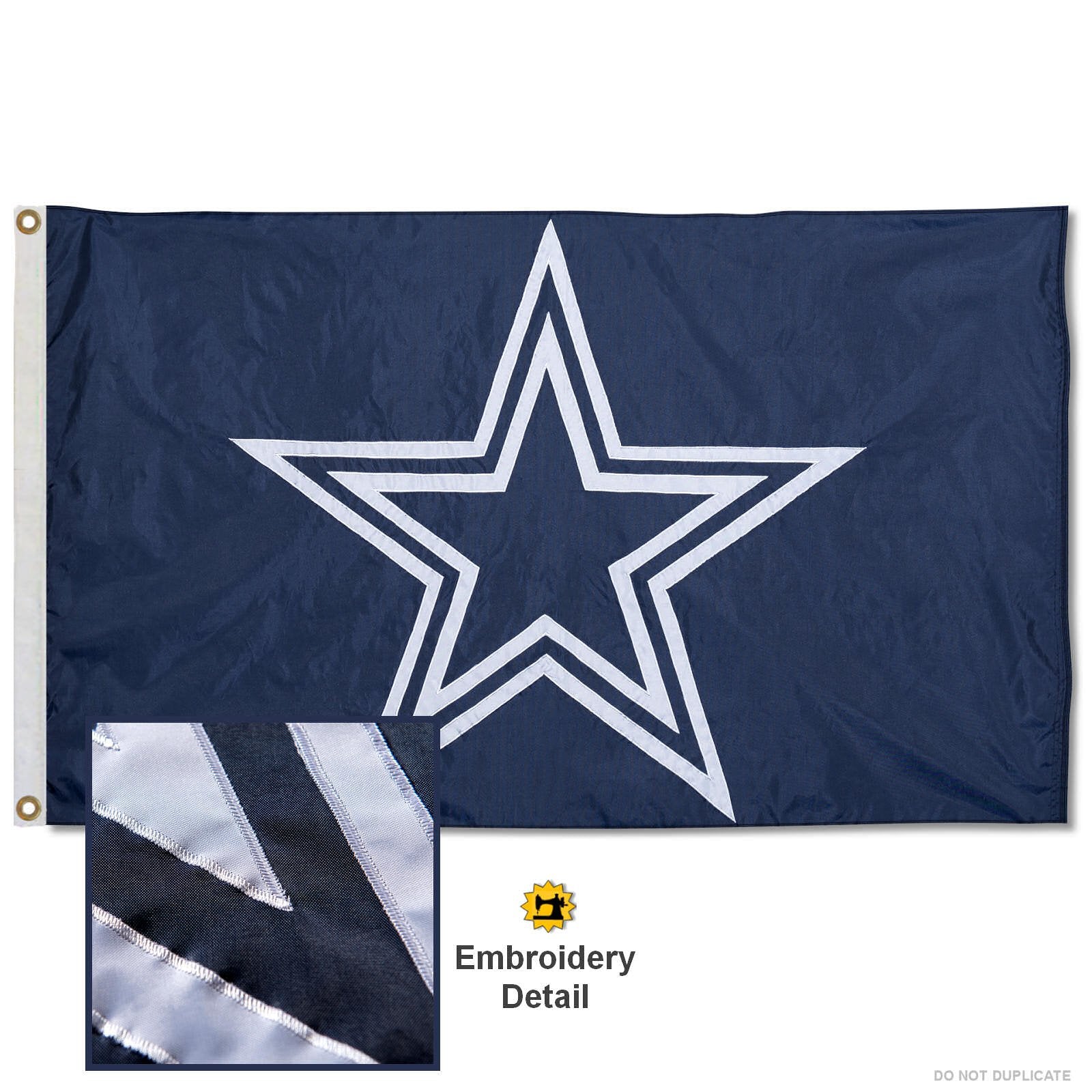 WinCraft Dallas Embroidered Nylon Flag - Sports Collectibles, Sports Memorabilia, Sports Fan Shop, Sports Gifts