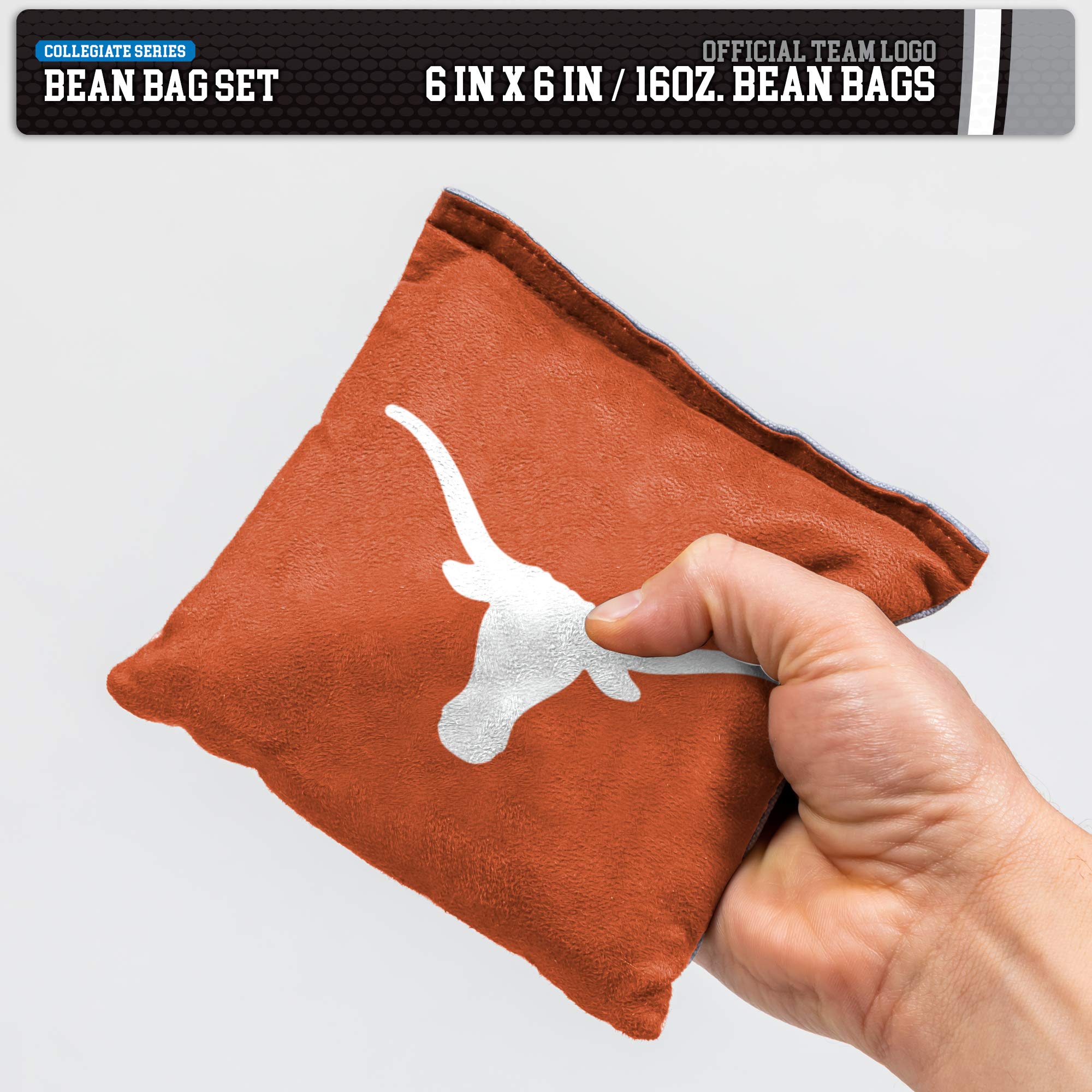 Wild Sports NCAA Texas Longhorns 8pk Dual Sided Bean Bags, Team Color - Sports Collectibles, Sports Memorabilia, Sports Fan Shop, Sports Gifts
