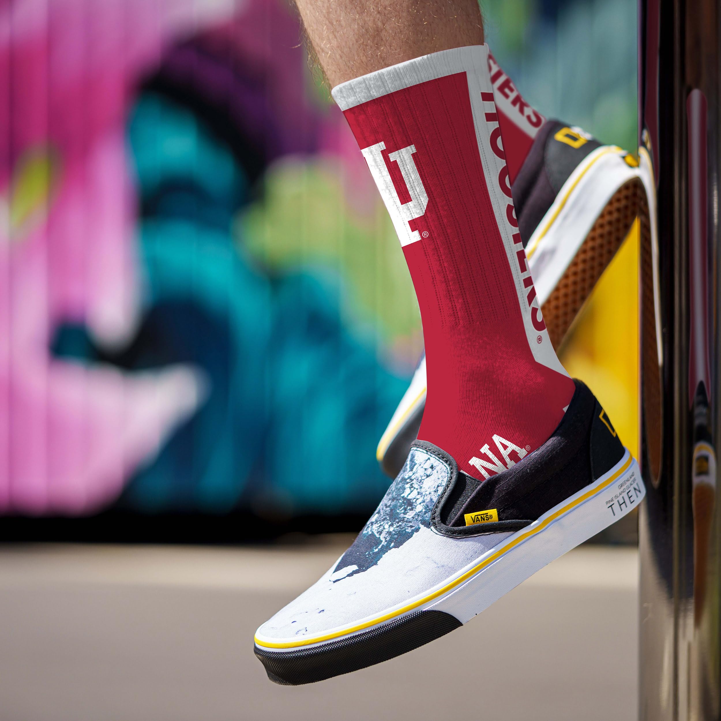 For Bare Feet NCAA INDIANA HOOSIERS MVP Crew Sock Team Color Large - Sports Gifts, Sports Memorabilia, Sports Collectibles, Fan Shop