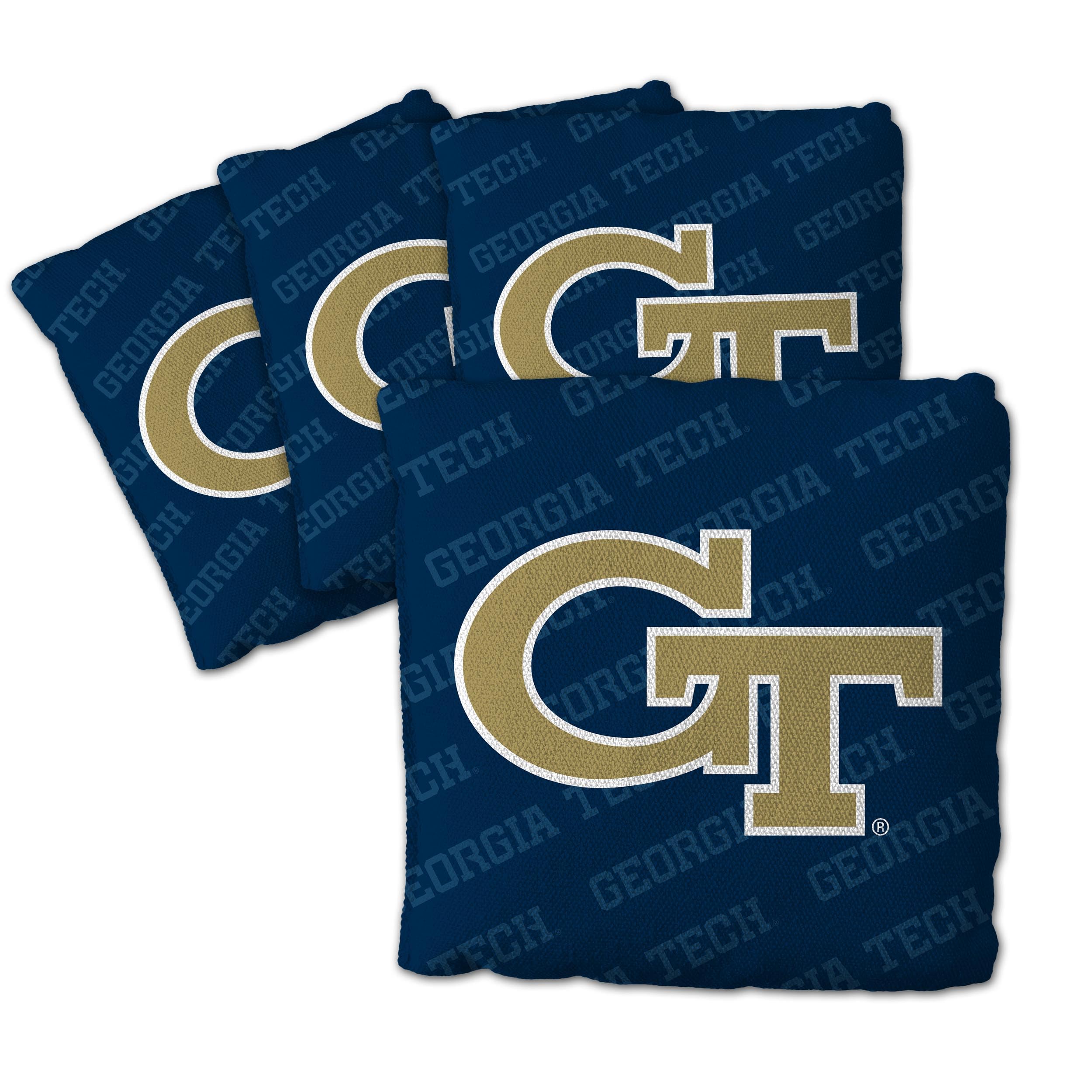 YouTheFan NCAA Georgia Tech Yellow Jackets Cornhole Bags - 4PK - Blue - Sports Collectibles, Sports Memorabilia, Sports Fan Shop, Sports Gifts