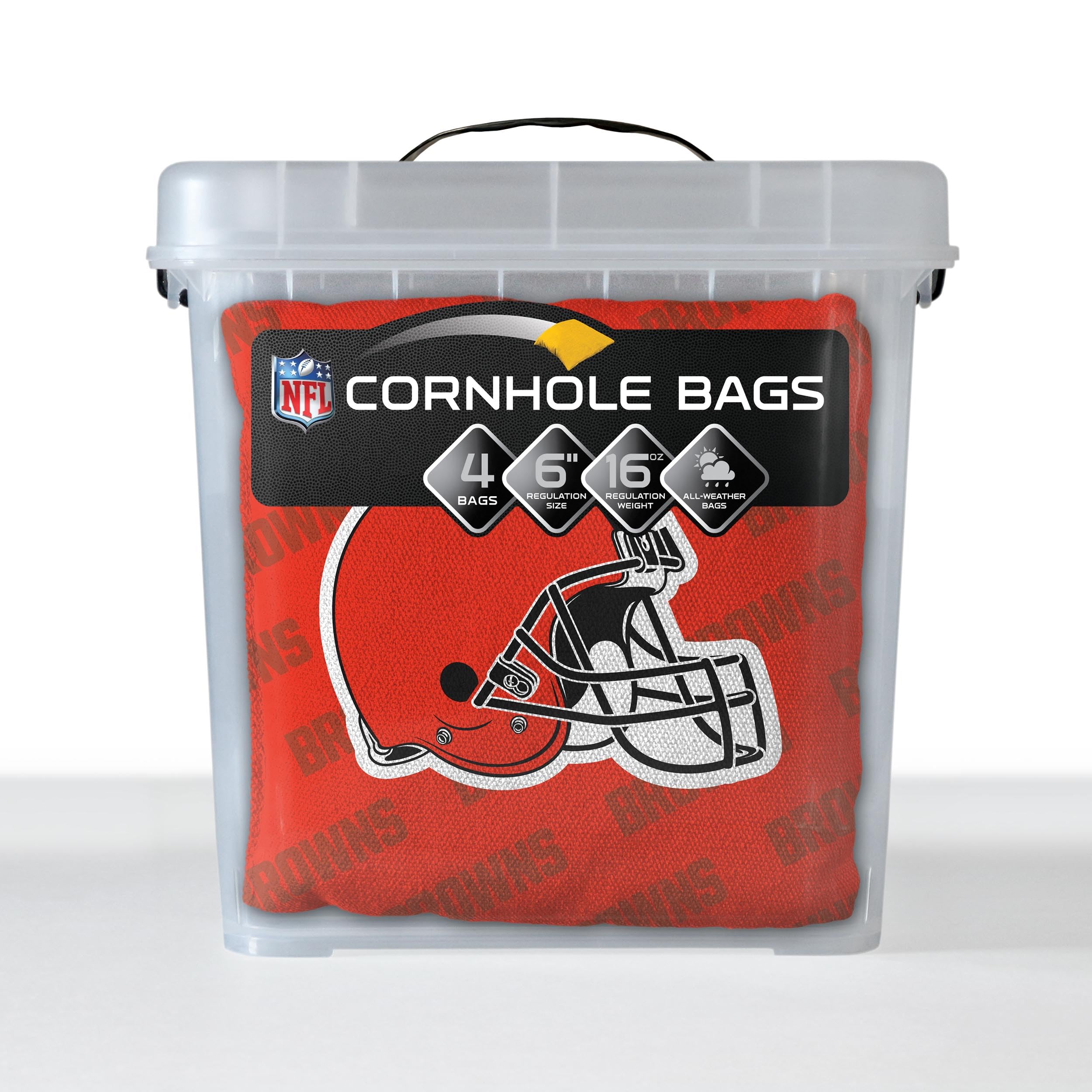 YouTheFan NFL Cleveland Browns Cornhole Bags - 4PK - Orange - Sports Collectibles, Sports Memorabilia, Sports Fan Shop, Sports Gifts