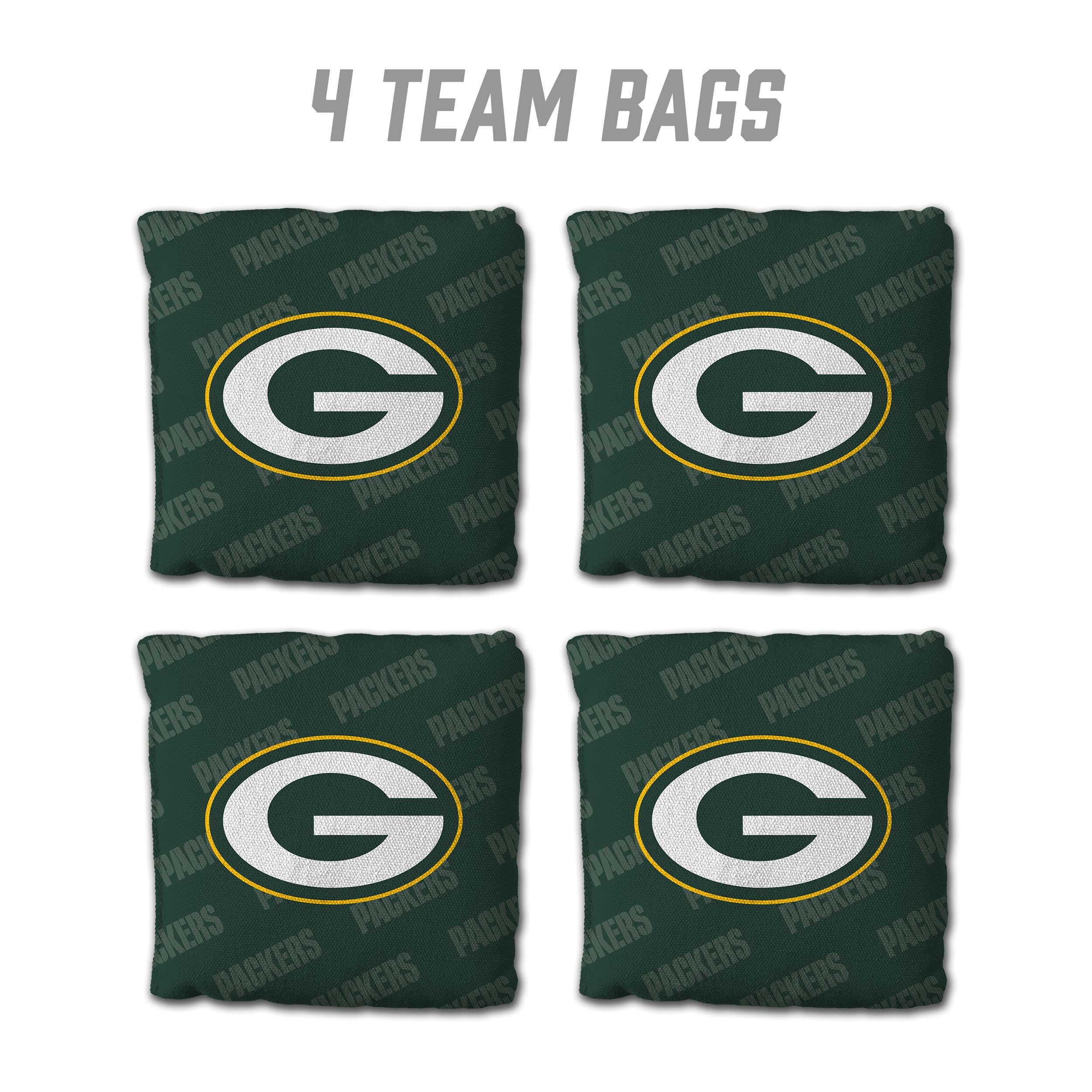 YouTheFan NFL Green Bay Packers Cornhole Bags - 4PK - Green - Sports Collectibles, Sports Memorabilia, Sports Fan Shop, Sports Gifts