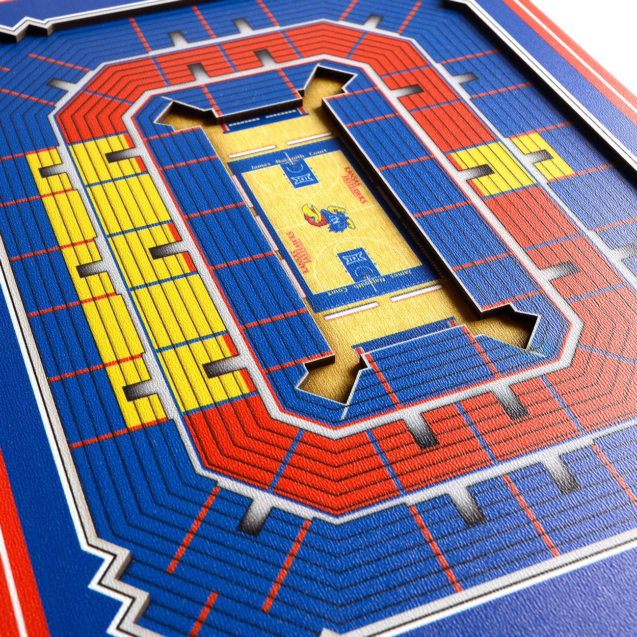 YouTheFan NCAA Kansas Jayhawks 3D Stadium 8x32 Banner - Allen Fieldhouse - Sports Collectibles, Sports Memorabilia, Sports Fan Shop, Sports Gifts