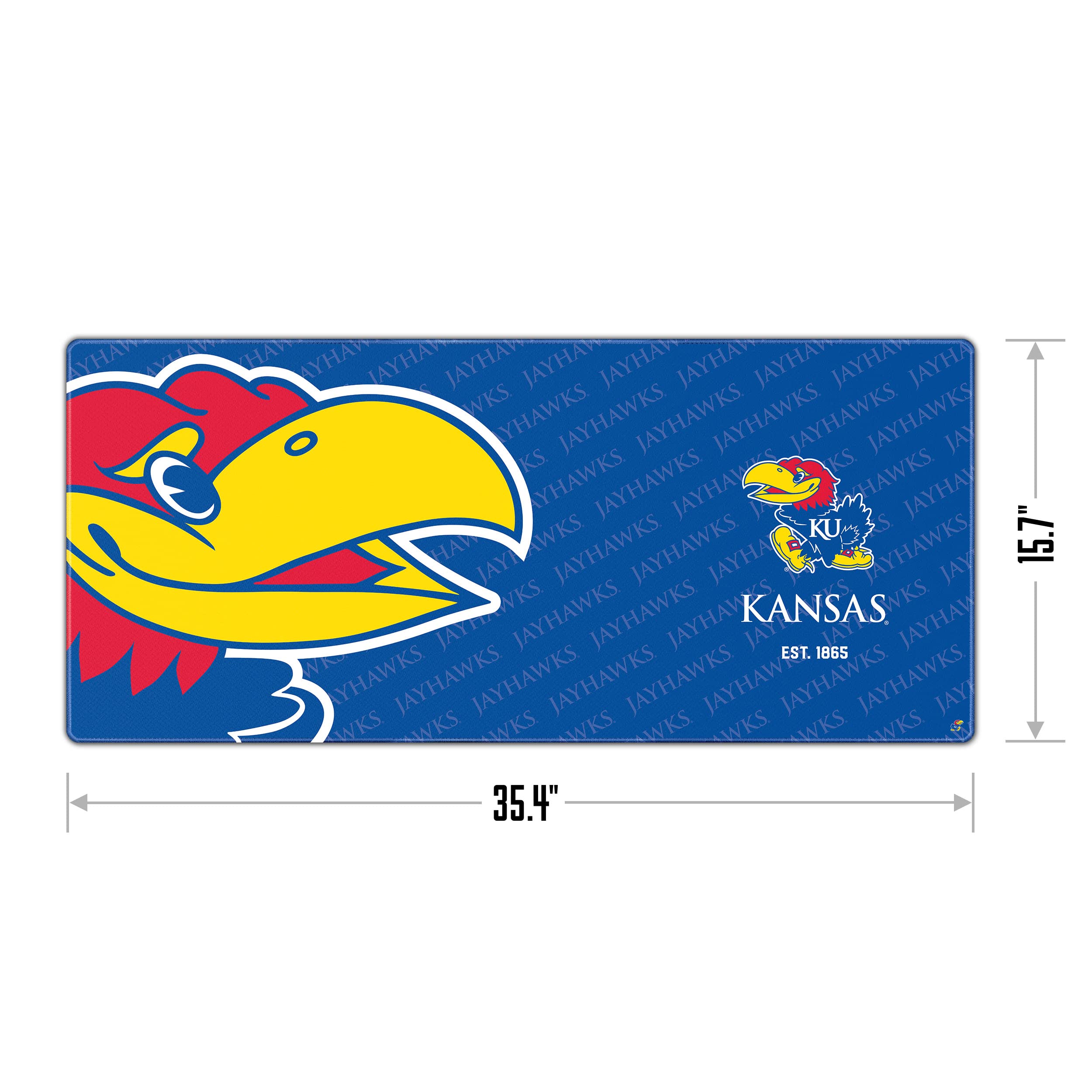 YouTheFan NCAA Kansas Jayhawks Logo Series Desk Pad - Sports Collectibles, Sports Memorabilia, Sports Fan Shop, Sports Gifts