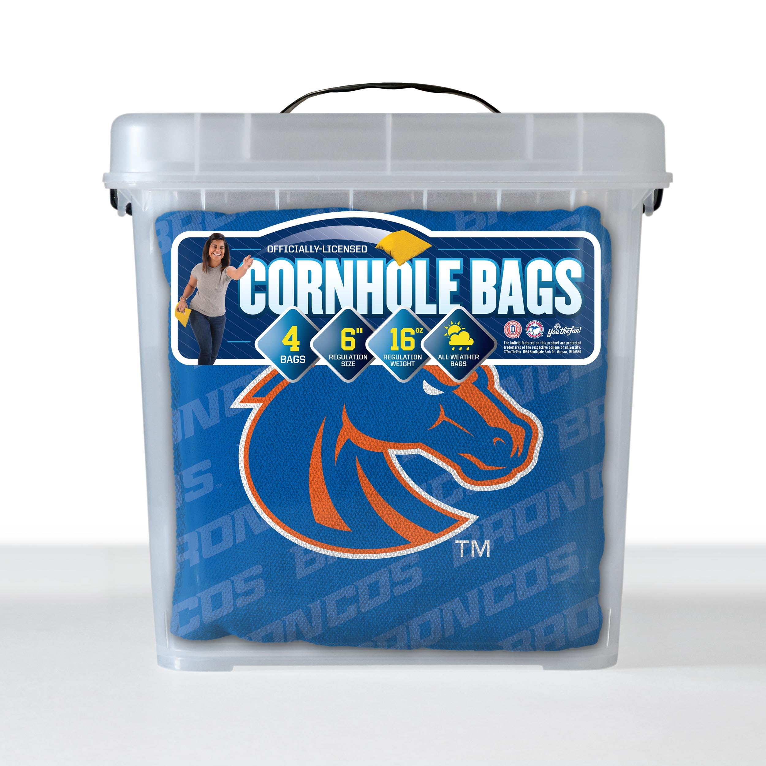 YouTheFan NCAA Boise State Broncos Cornhole Bags - 4PK - Blue - Sports Collectibles, Sports Memorabilia, Sports Fan Shop, Sports Gifts