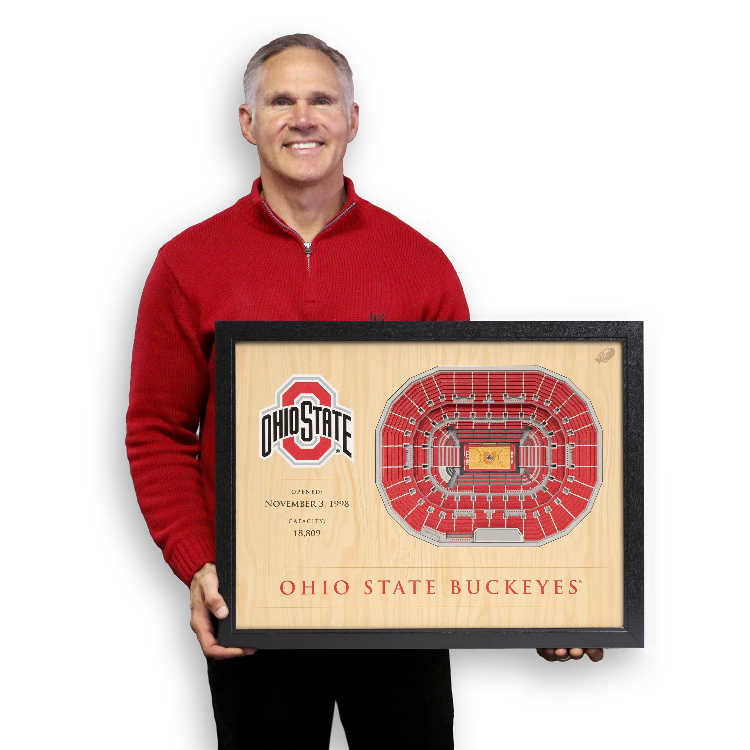 YouTheFan NCAA Ohio State Buckeyes 25-Layer StadiumViews 3D Wall Art - The Schottenstein Center - Sports Collectibles, Sports Memorabilia, Sports Fan Shop, Sports Gifts