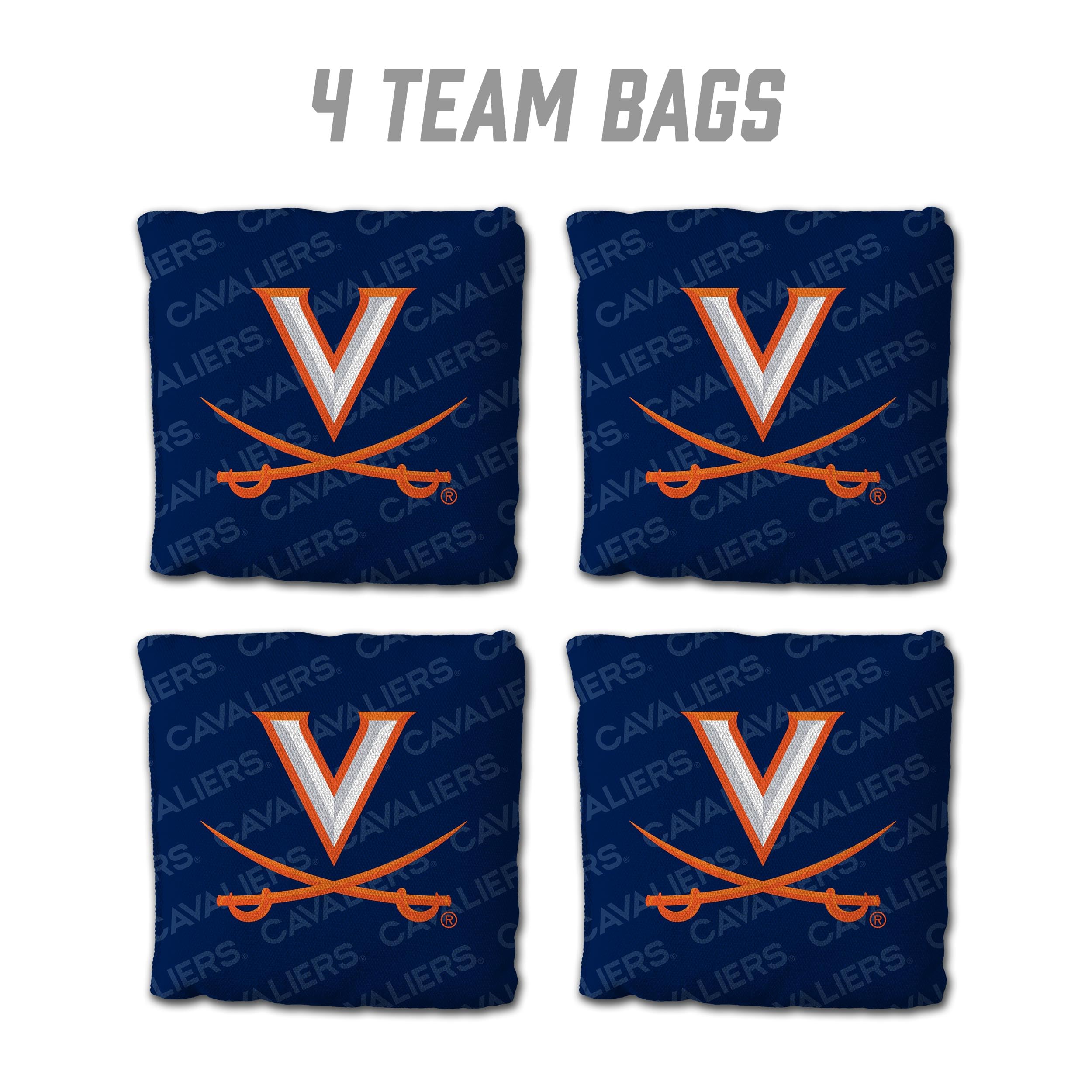 YouTheFan NCAA Virginia Cavaliers Cornhole Bags - 4PK - Blue - Sports Collectibles, Sports Memorabilia, Sports Fan Shop, Sports Gifts