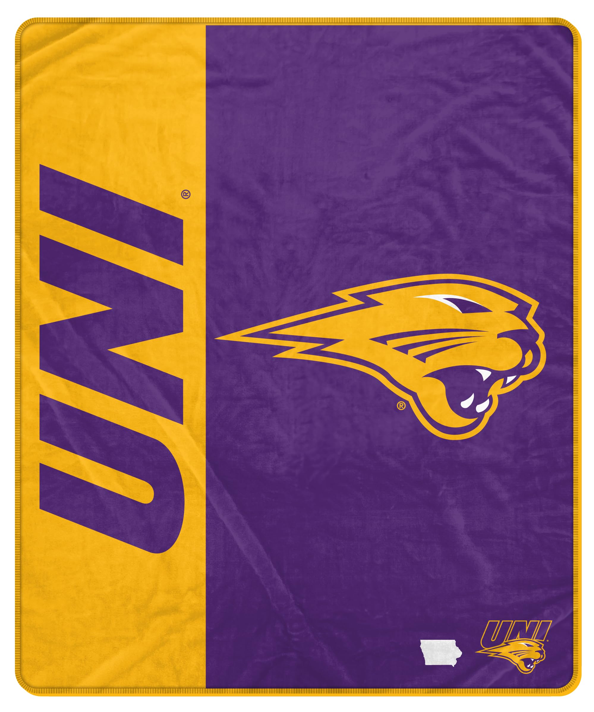 Proformance Home NCAA Northern Iowa Panthers Endzone Ultra Soft Tailgate Throw - Sports Gifts, Sports Memorabilia, Sports Collectibles, Fan Shop