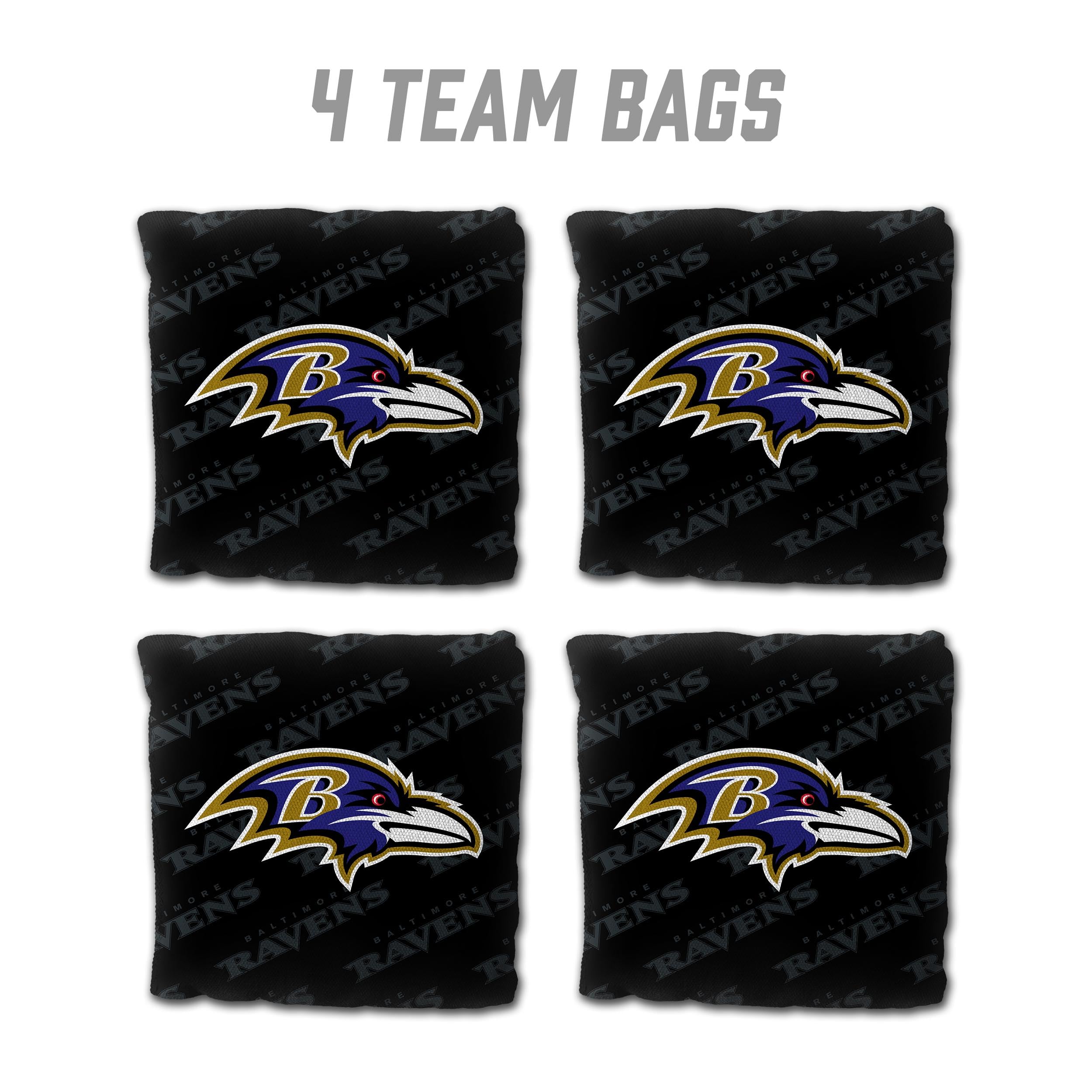YouTheFan NFL Baltimore Ravens Cornhole Bags - 4PK - Black - Sports Collectibles, Sports Memorabilia, Sports Fan Shop, Sports Gifts