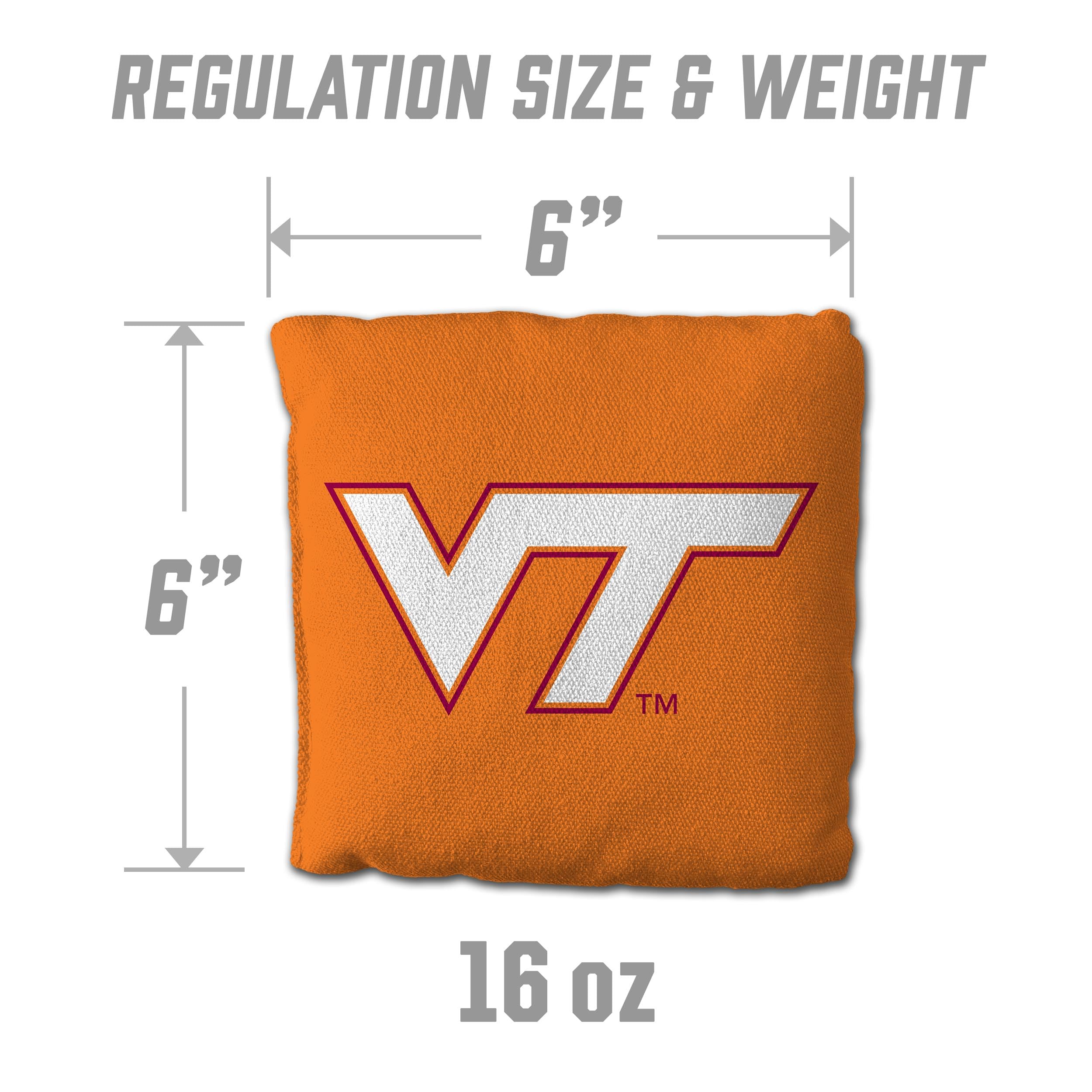 YouTheFan NCAA Virginia Tech Hokies Cornhole Bags - 4PK - Orange - Sports Collectibles, Sports Memorabilia, Sports Fan Shop, Sports Gifts