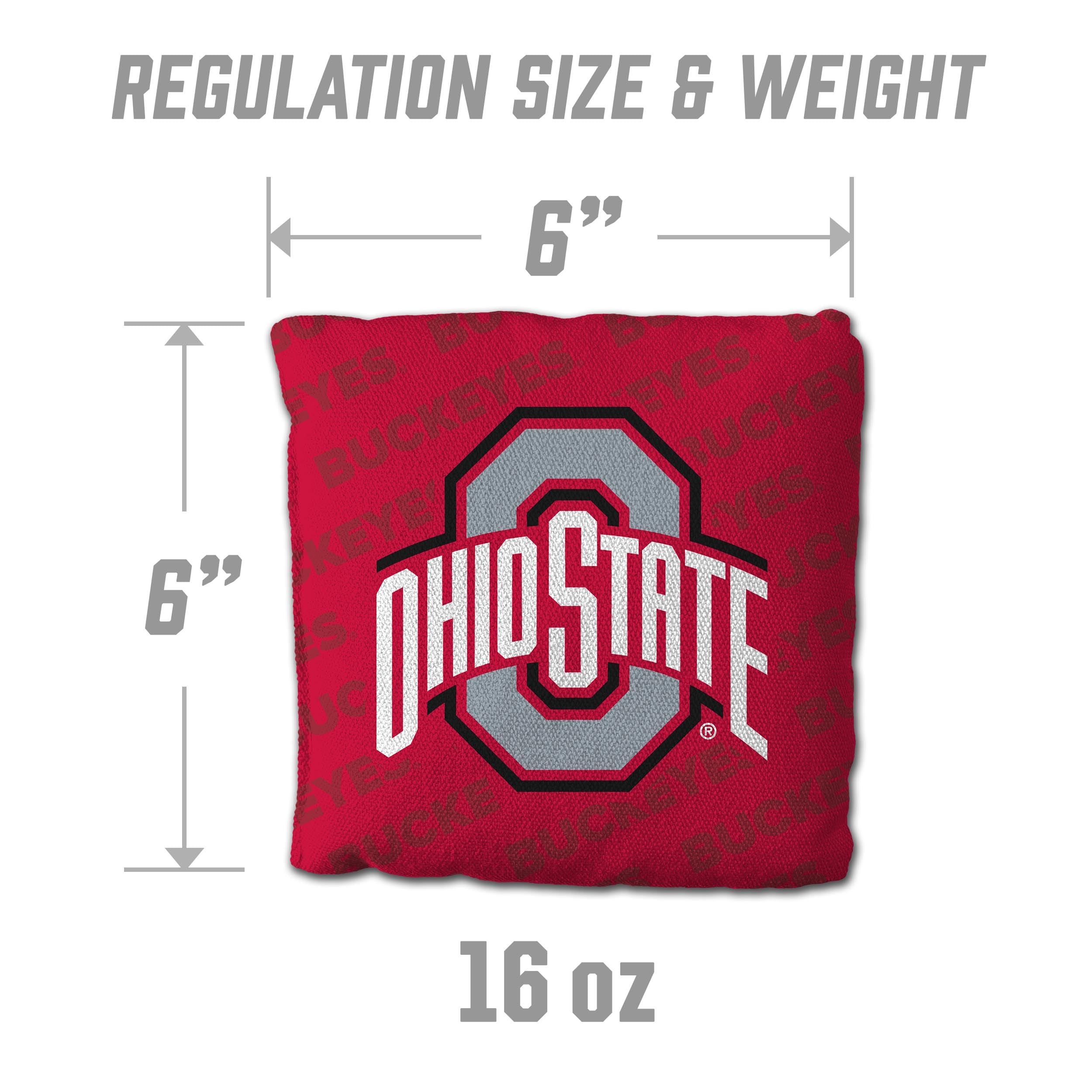 YouTheFan NCAA Ohio State Buckeyes Cornhole Bags - 4PK - Red - Sports Collectibles, Sports Memorabilia, Sports Fan Shop, Sports Gifts