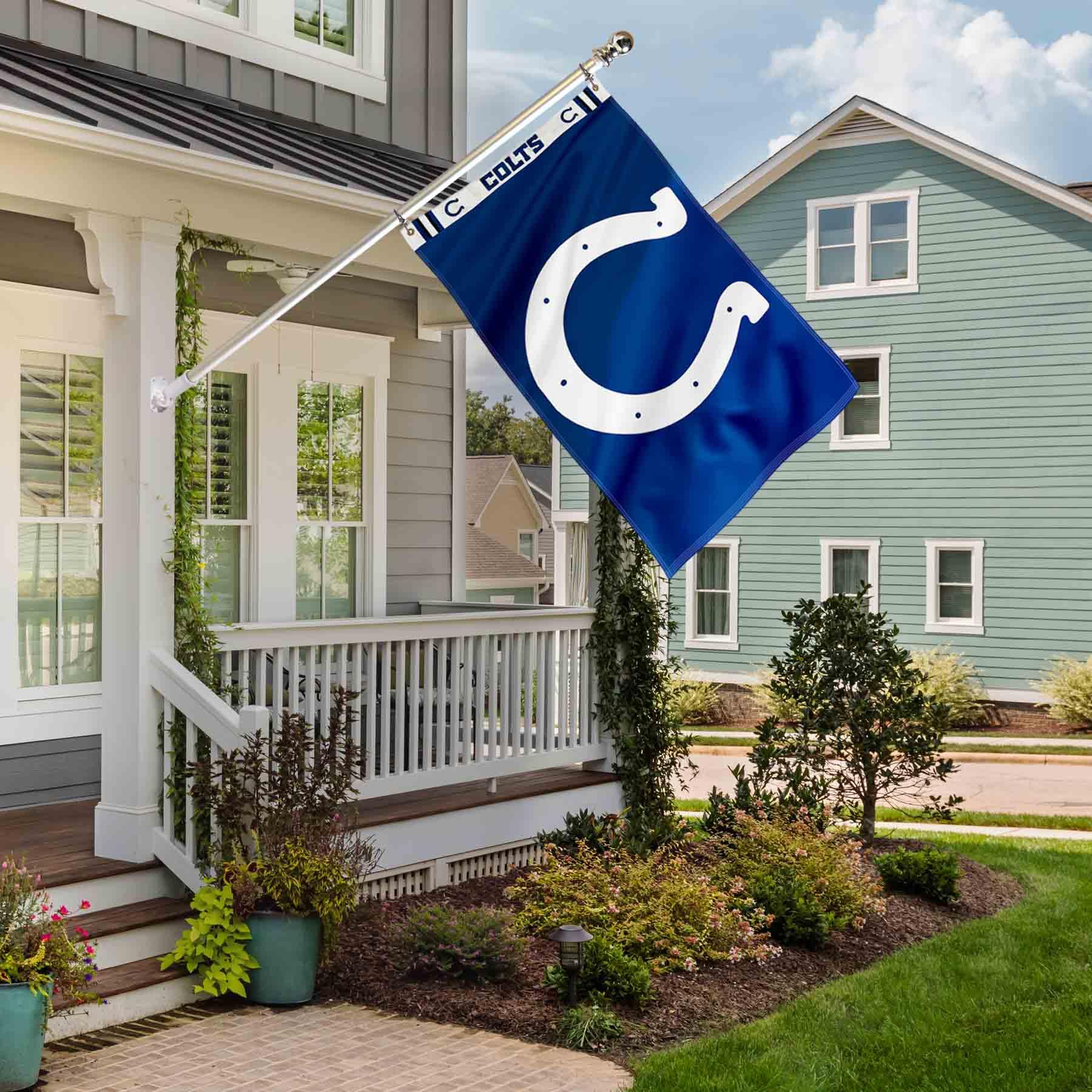 WinCraft Indianapolis Colts Printed Header 3x5 Foot Banner Flag - Sports Collectibles, Sports Memorabilia, Sports Fan Shop, Sports Gifts