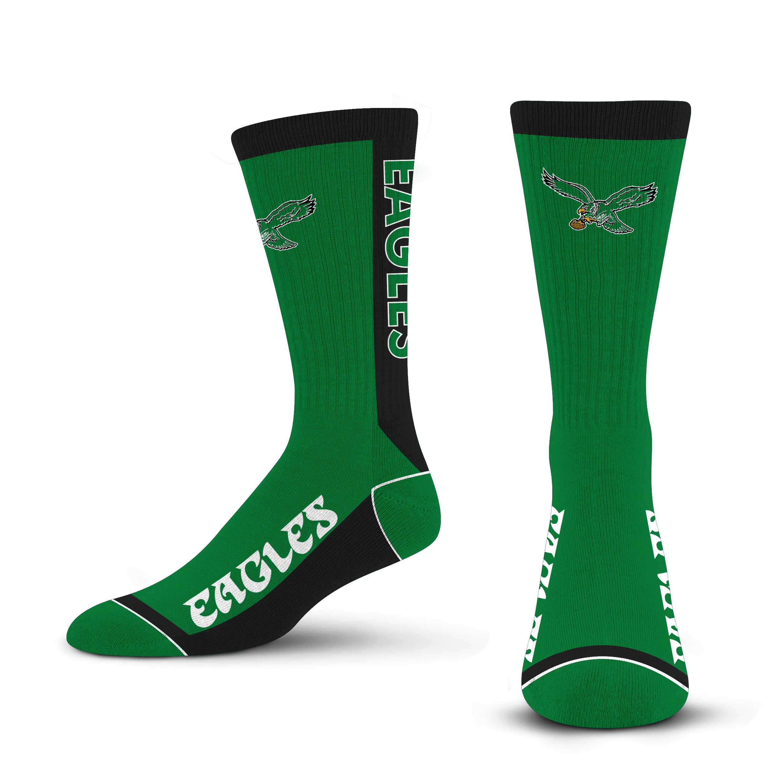 For Bare Feet NFL Classic PHILADELPHIA EAGLES MVP Crew Sock Team Color Large - Sports Gifts, Sports Memorabilia, Sports Collectibles, Fan Shop