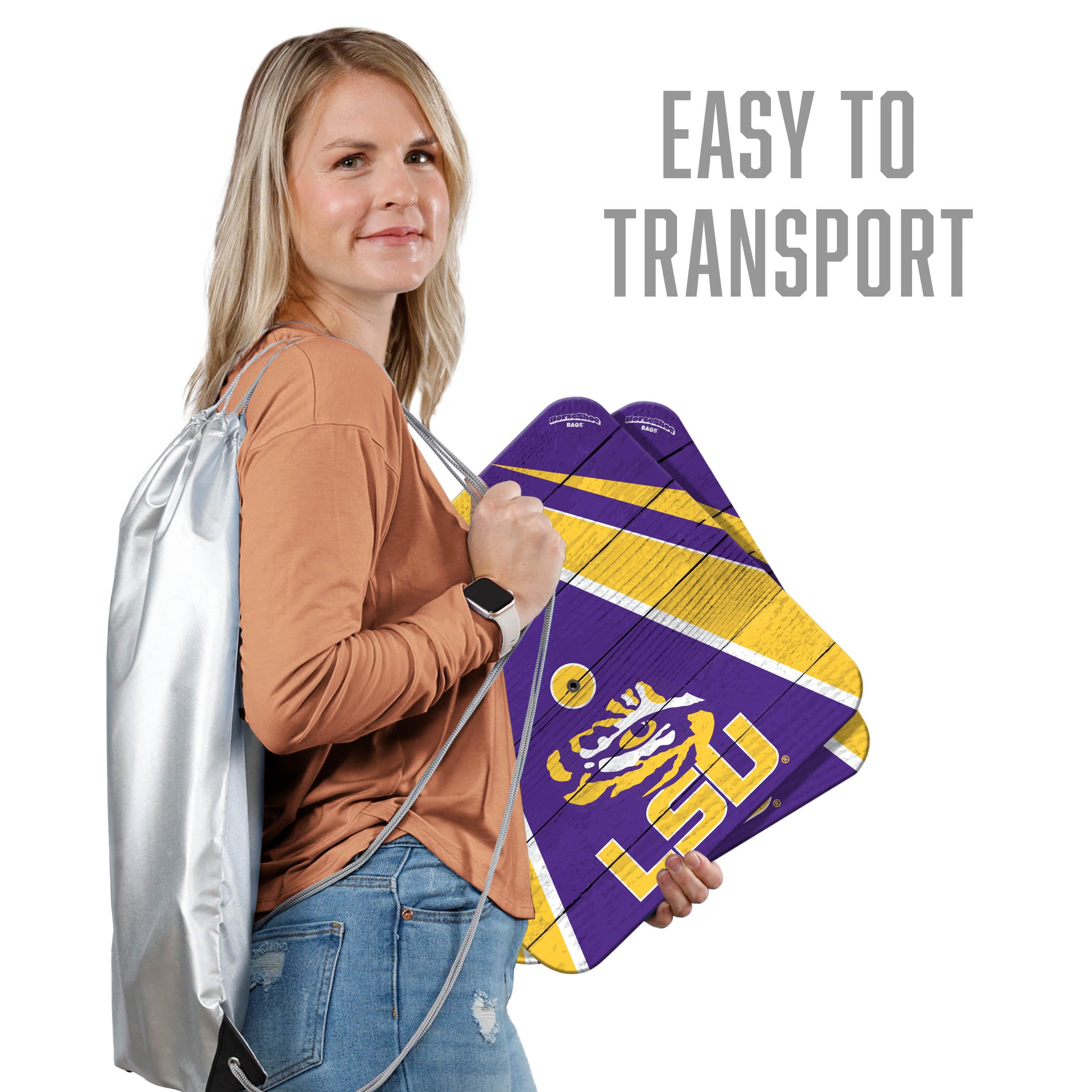 YouTheFan NCAA LSU Tigers Horseshoe Bags - Sports Collectibles, Sports Memorabilia, Sports Fan Shop, Sports Gifts