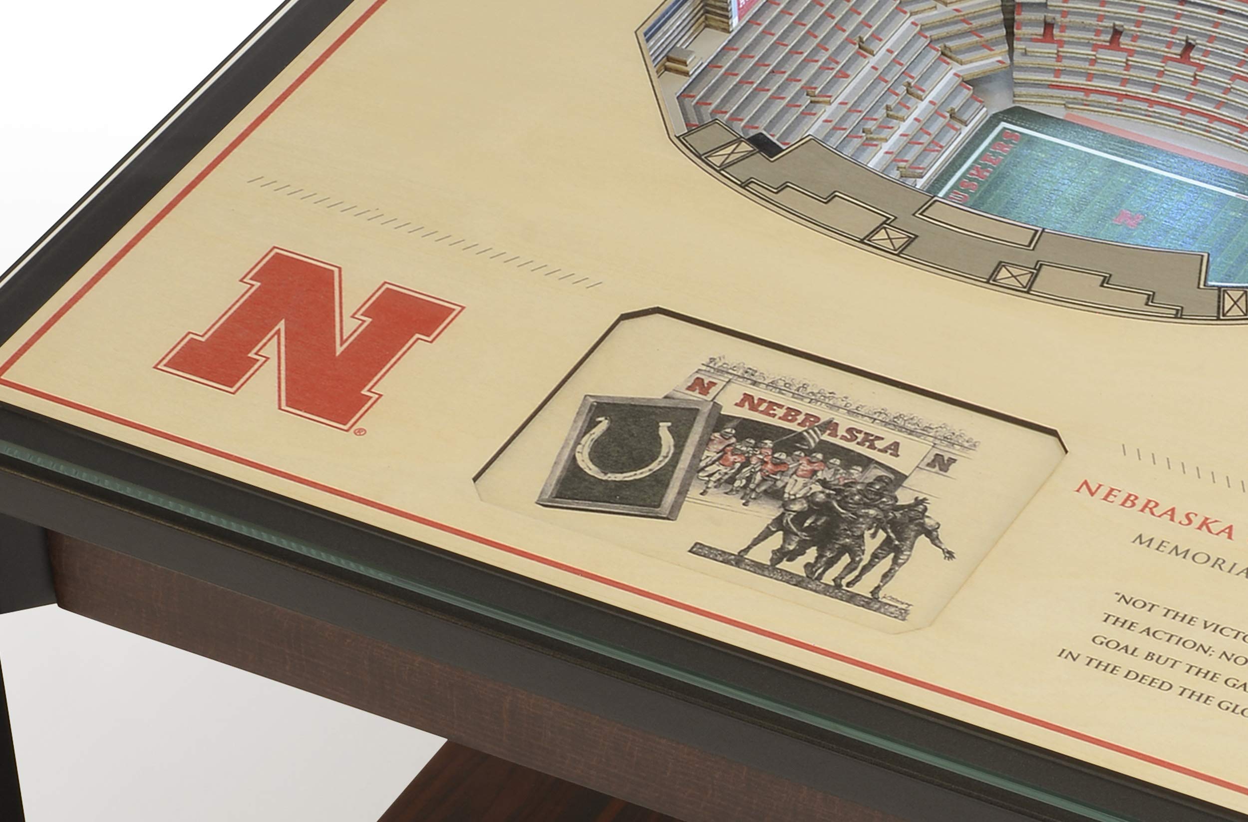 YouTheFan NCAA Nebraska Cornhuskers 25-Layer StadiumViews Lighted End Table - Memorial Stadium - Sports Gifts, Sports Memorabilia, Sports Collectibles, Fan Shop