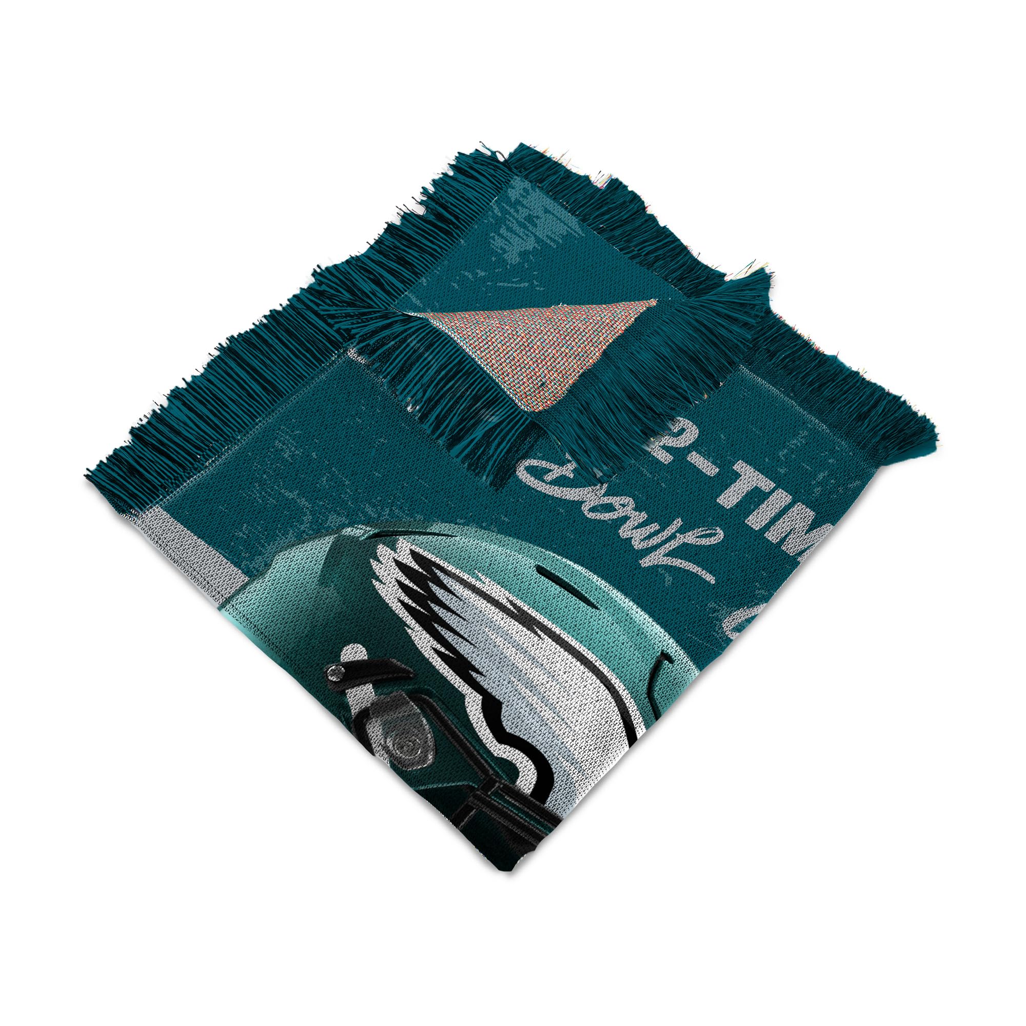 Northwest NFL Philadelphia Eagles 2025 Super Bowl LIX Multi Champ Powerhouse Woven Tapestry Throw Blanket 48X60 Inches - Sports Collectibles, Sports Memorabilia, Sports Fan Shop, Sports Gifts