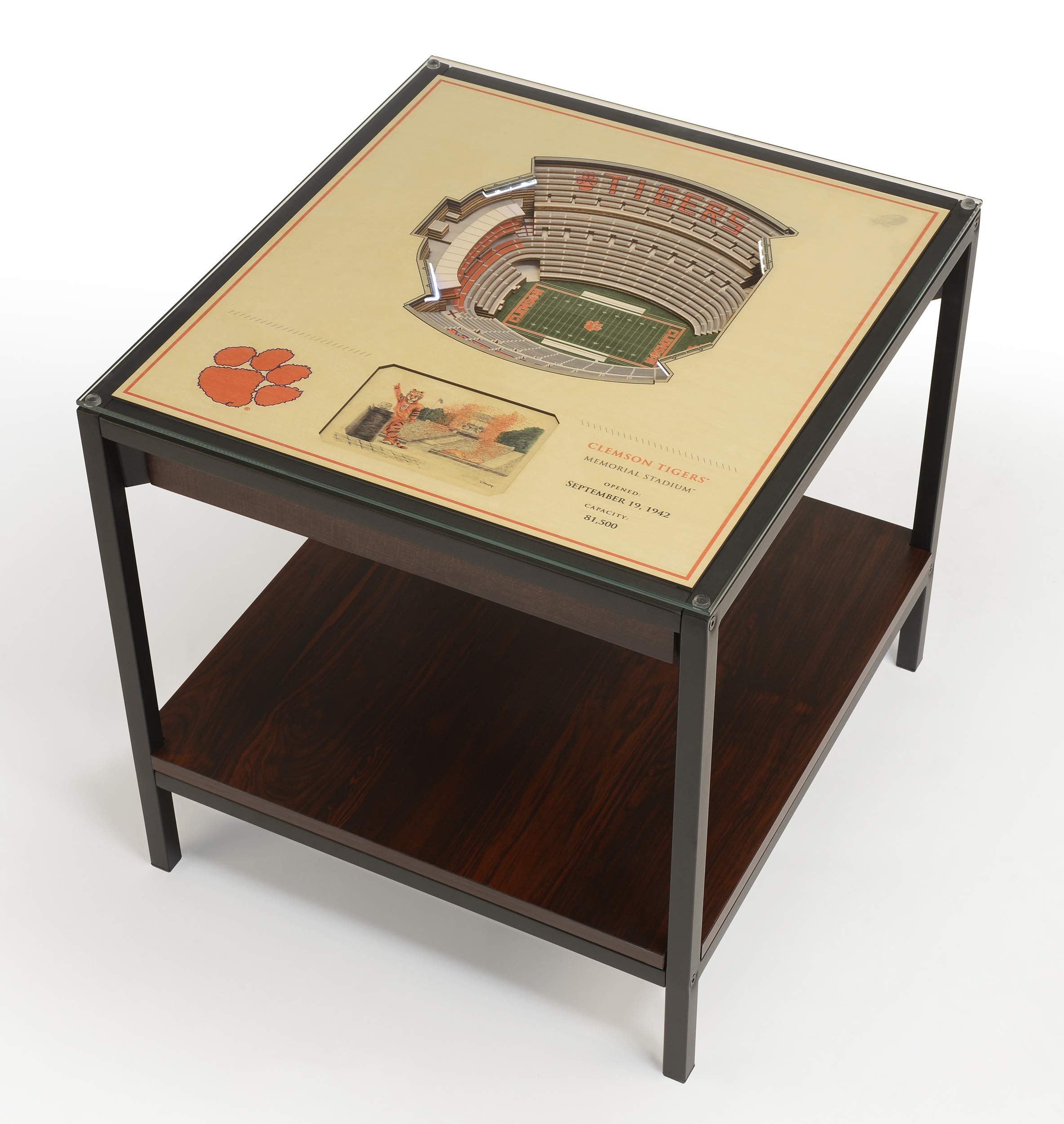 YouTheFan NCAA Clemson Tigers 25-Layer StadiumViews Lighted End Table - Memorial Stadium - Sports Collectibles, Sports Memorabilia, Sports Fan Shop, Sports Gifts