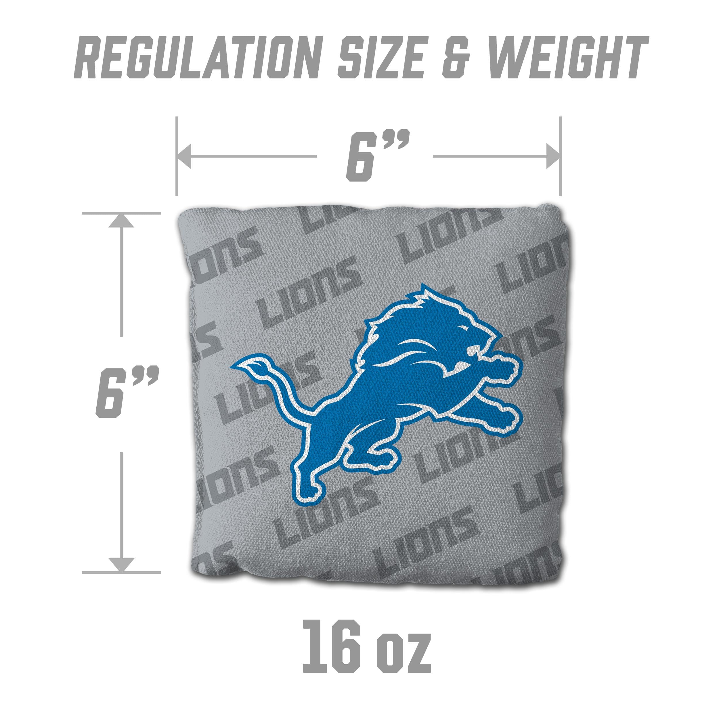 YouTheFan NFL Detroit Lions Cornhole Bags - 4PK - Grey - Sports Collectibles, Sports Memorabilia, Sports Fan Shop, Sports Gifts