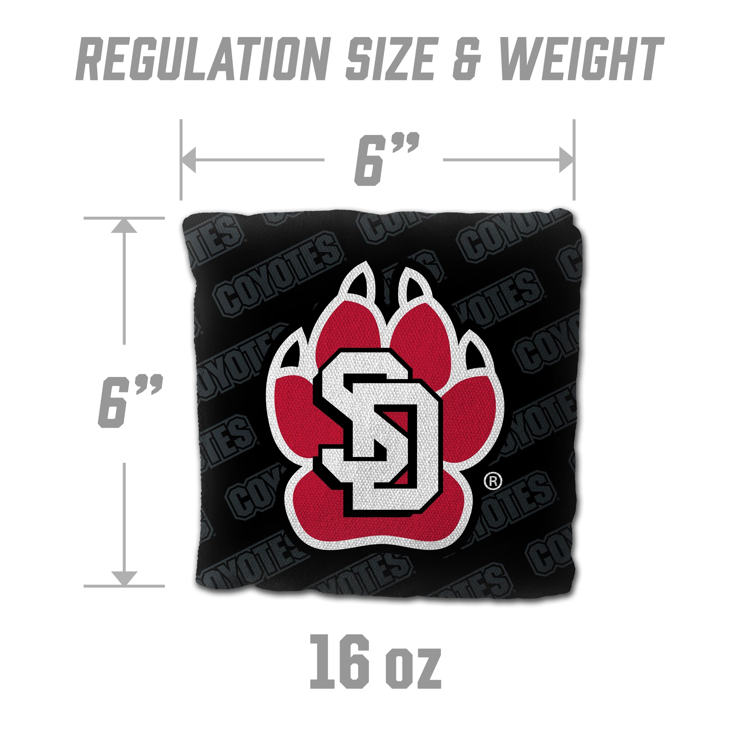 YouTheFan NCAA South Dakota Coyotes Cornhole Bags - 4PK - Black - Sports Collectibles, Sports Memorabilia, Sports Fan Shop, Sports Gifts
