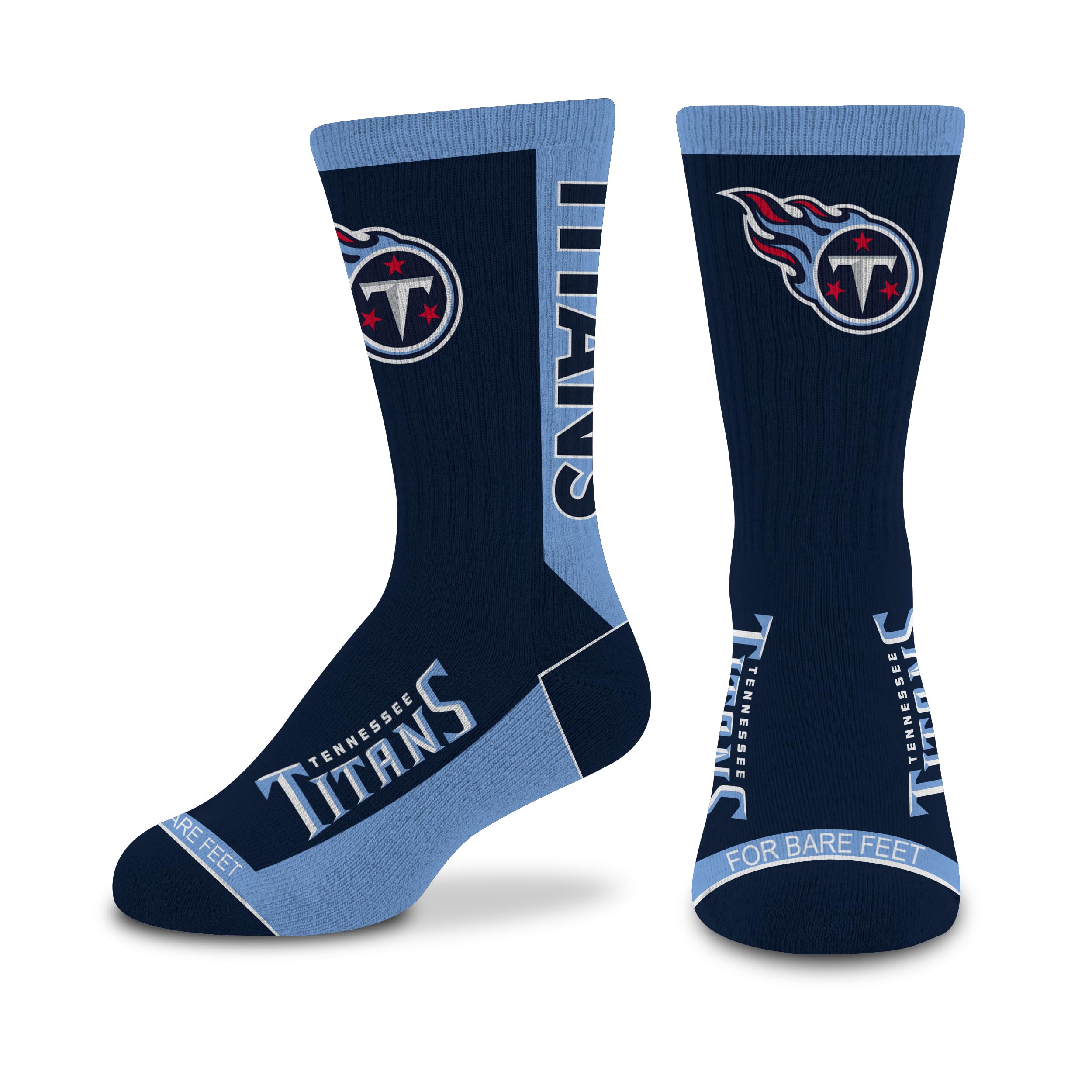 For Bare Feet NFL TENNESSEE TITANS MVP Crew Sock Team Color Youth - Sports Gifts, Sports Memorabilia, Sports Collectibles, Fan Shop