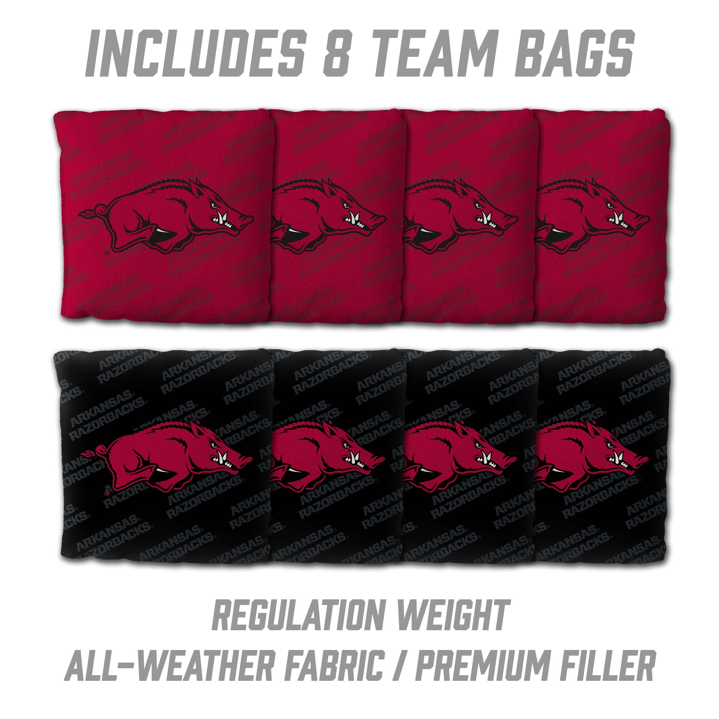 YouTheFan NCAA Arkansas Razorbacks 2’ x 4’ Professional Wood Cornhole Game with Logo Bags - Sports Collectibles, Sports Memorabilia, Sports Fan Shop, Sports Gifts