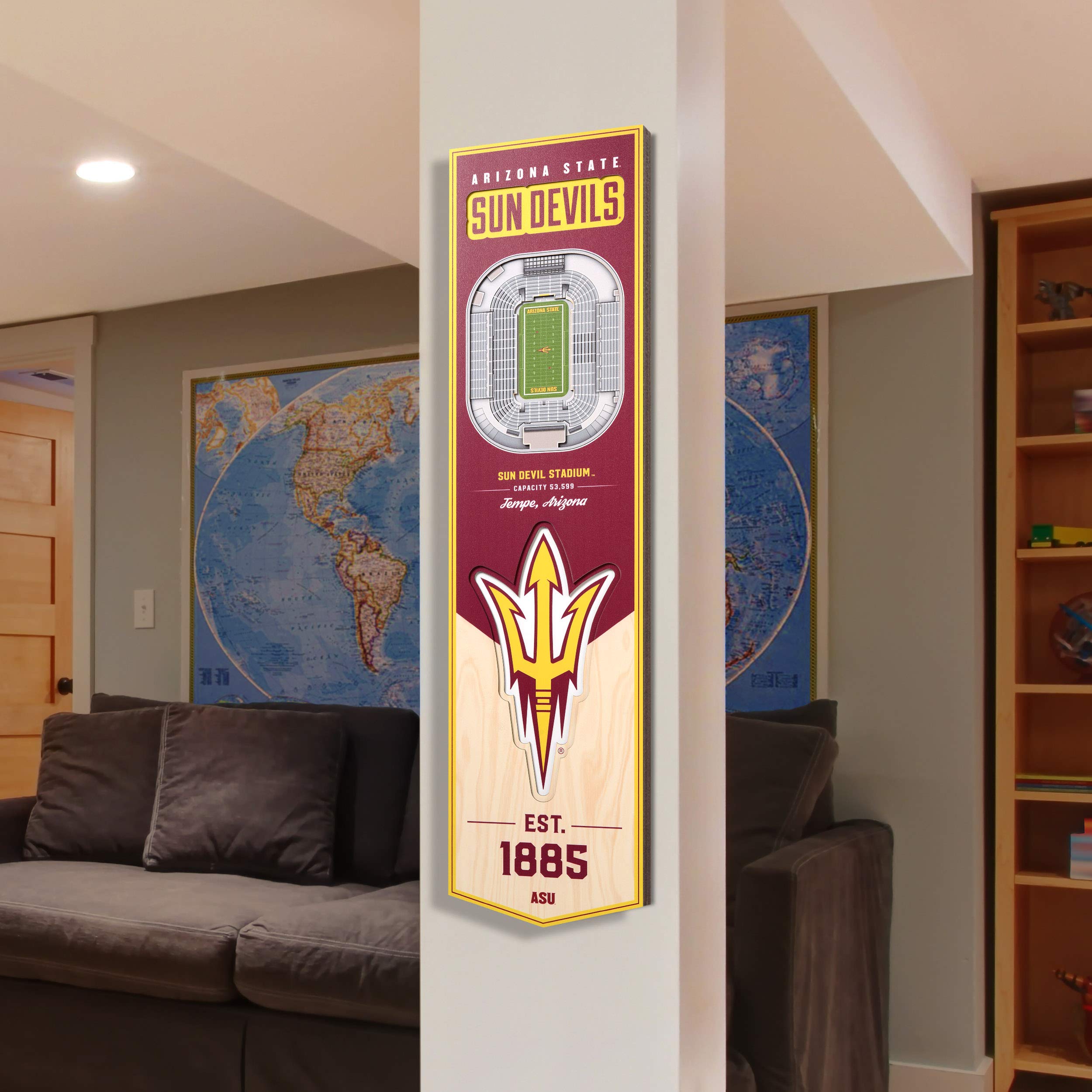 YouTheFan NCAA Arizona State Sun Devils 3D Stadium 8x32 Banner - Sun Devil Stadium - Sports Collectibles, Sports Memorabilia, Sports Fan Shop, Sports Gifts