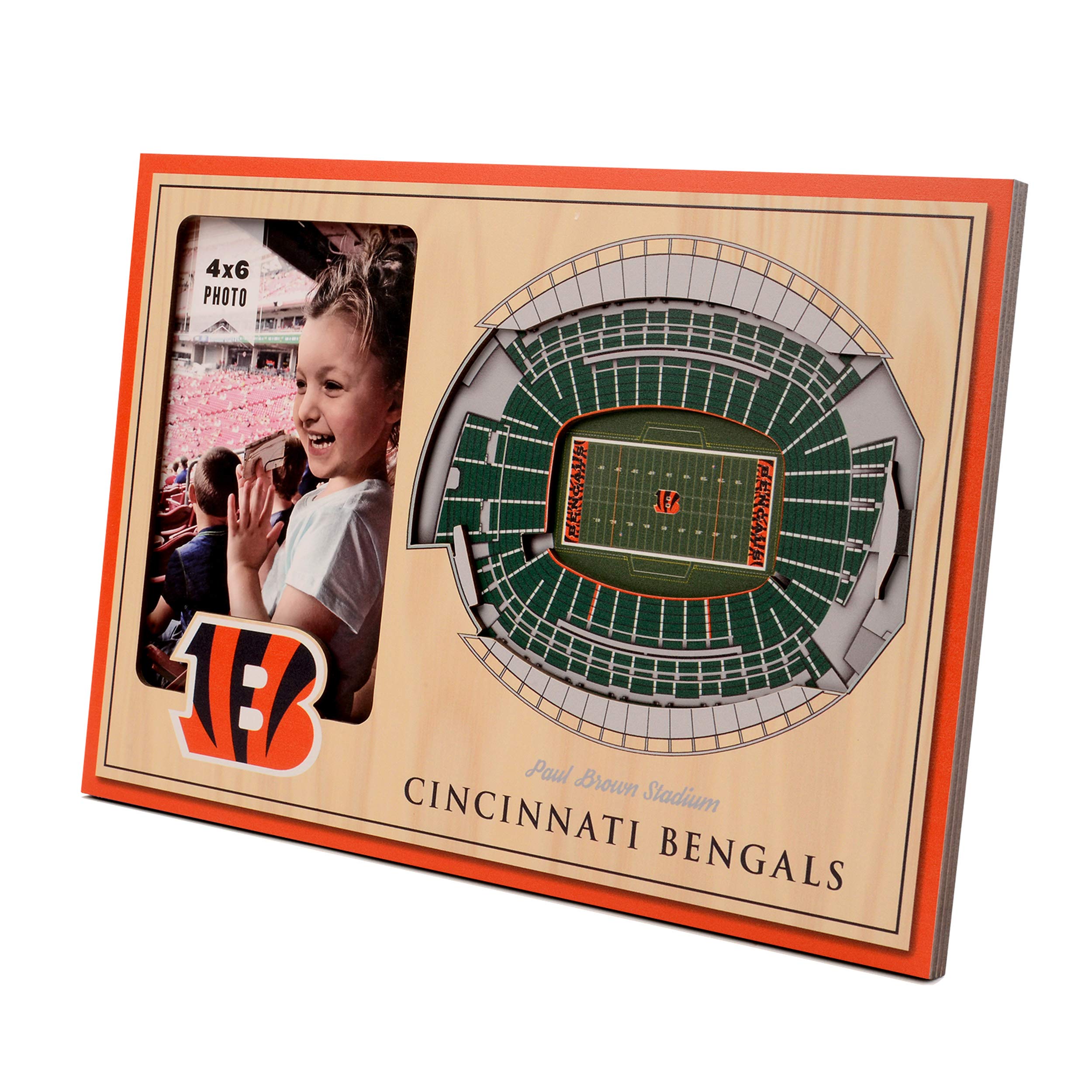 YouTheFan NFL Cincinnati Bengals 3D StadiumViews Picture Frame - Sports Collectibles, Sports Memorabilia, Sports Fan Shop, Sports Gifts