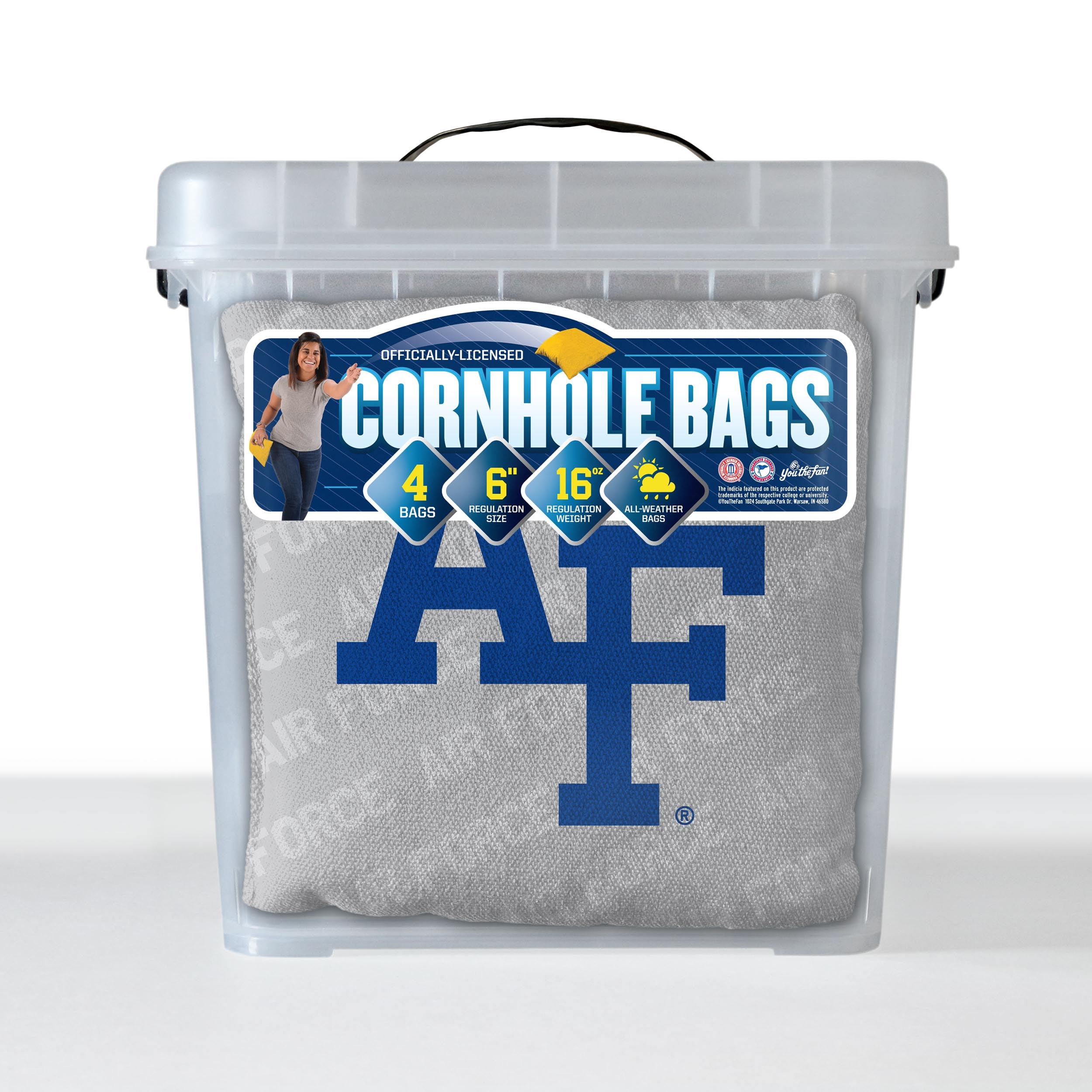YouTheFan NCAA Air Force Academy Cornhole Bags - 4PK - Grey - Sports Collectibles, Sports Memorabilia, Sports Fan Shop, Sports Gifts
