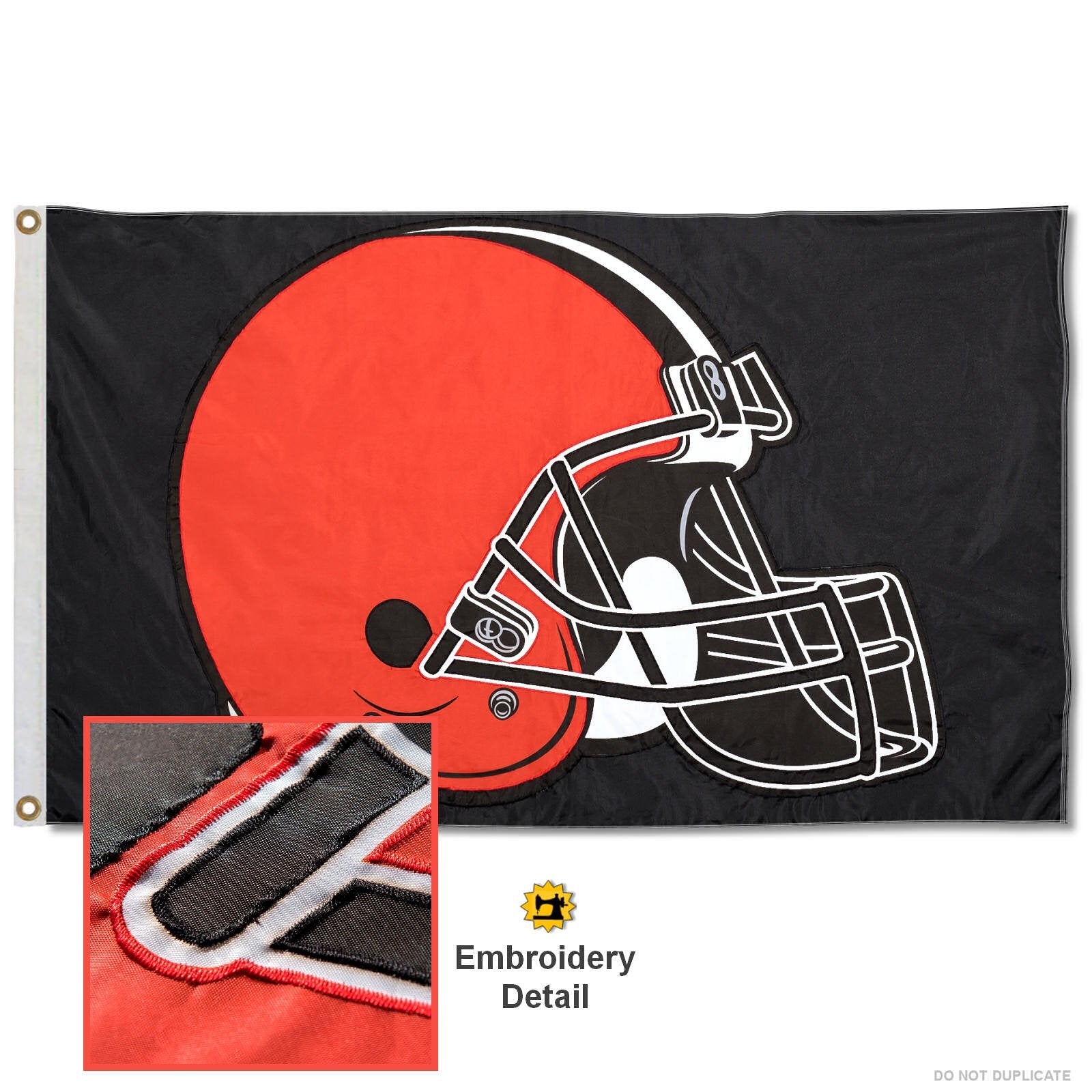 WinCraft Cleveland Browns Embroidered Nylon Flag - Sports Collectibles, Sports Memorabilia, Sports Fan Shop, Sports Gifts