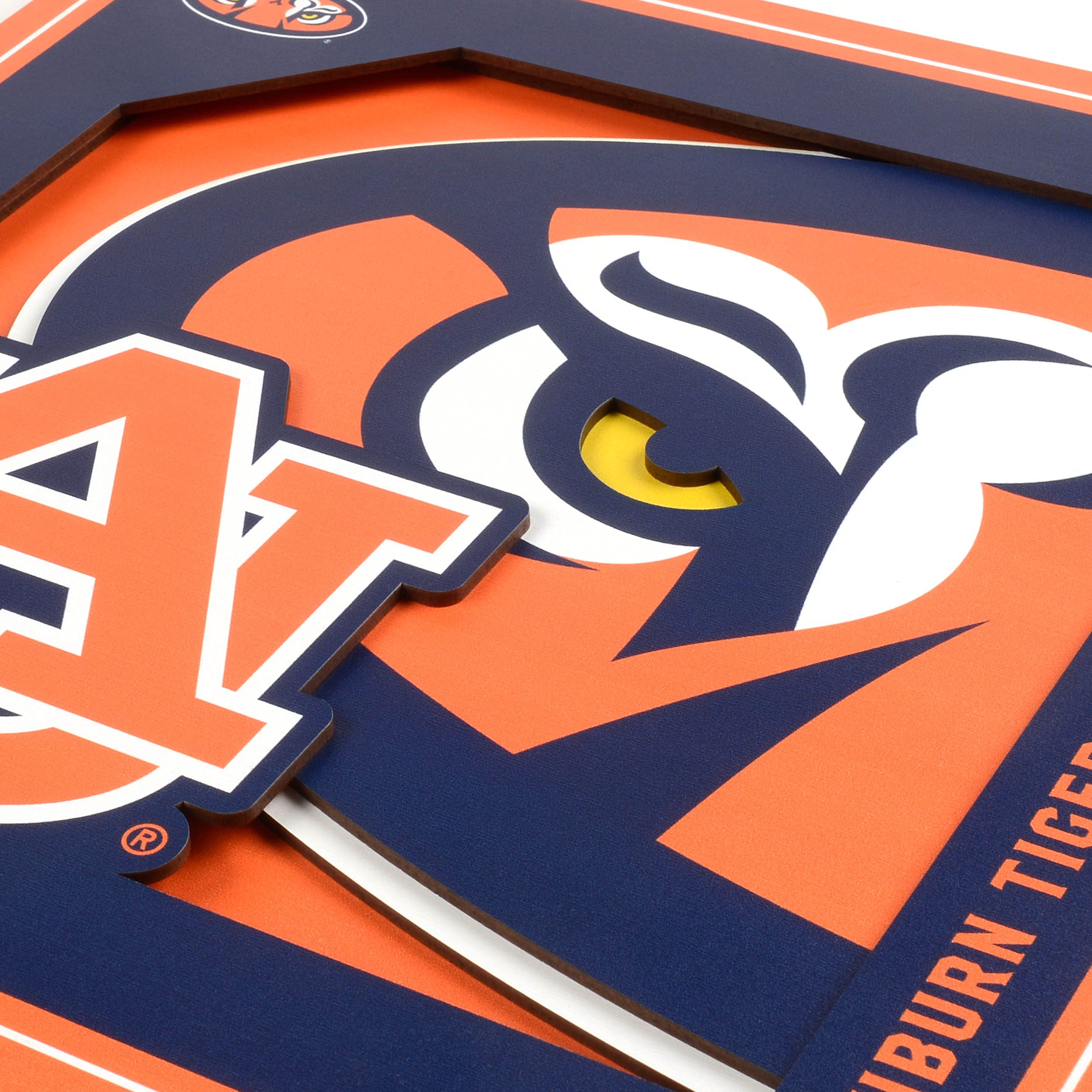 YouTheFan NCAA Auburn Tigers 3D Logo Series Wall Art - 12x12 - Sports Collectibles, Sports Memorabilia, Sports Fan Shop, Sports Gifts