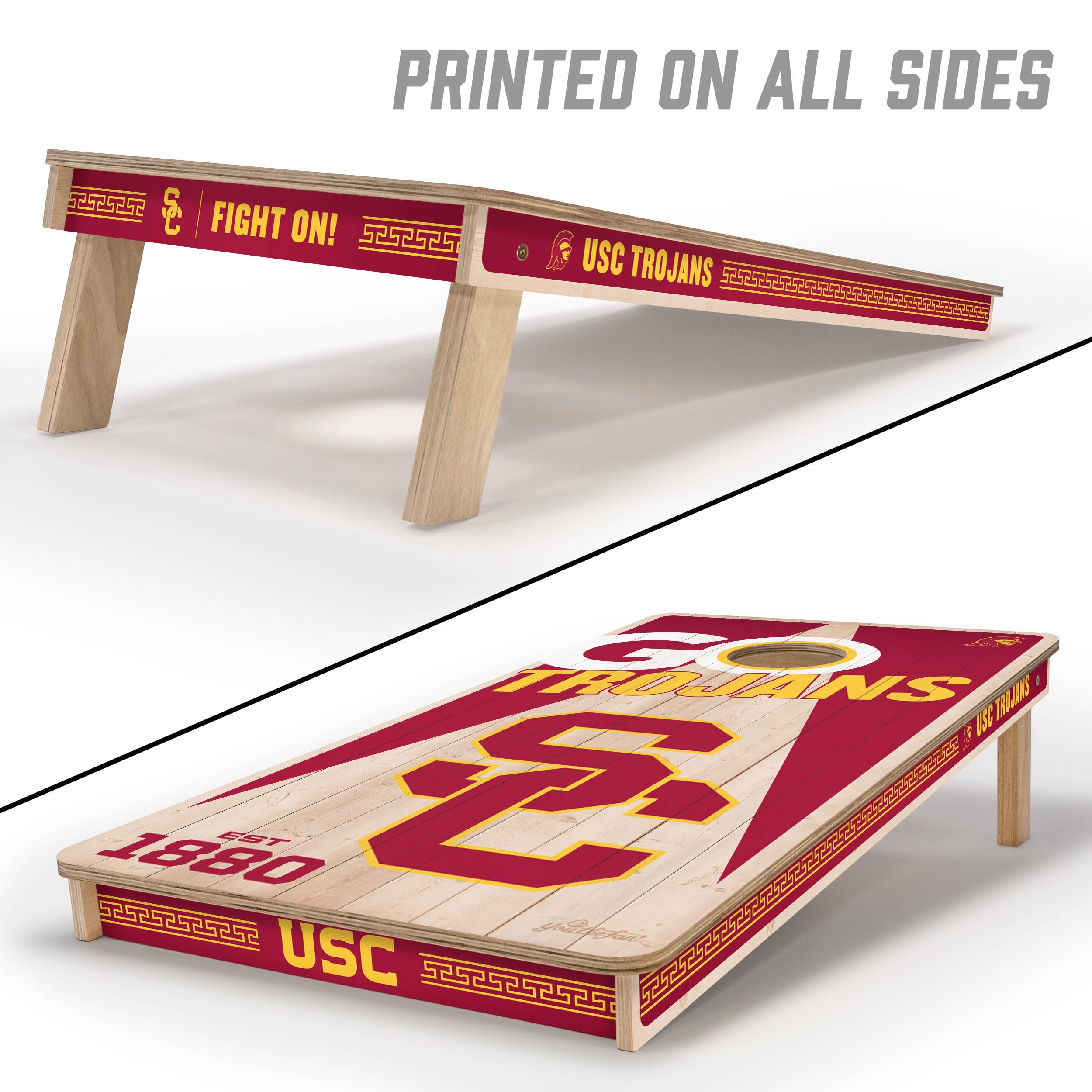 YouTheFan NCAA USC Trojans 2’ x 4’ Professional Wood Cornhole Game with Logo Bags - Sports Collectibles, Sports Memorabilia, Sports Fan Shop, Sports Gifts