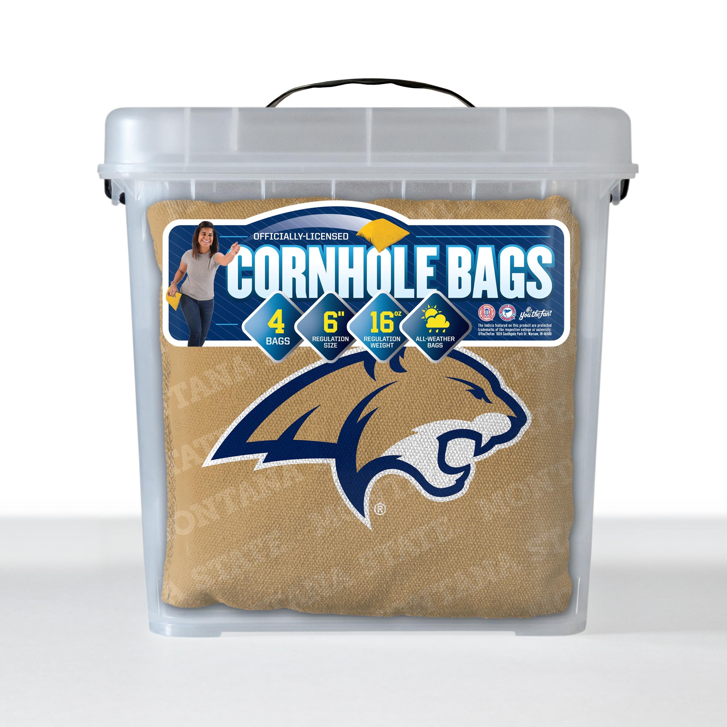 YouTheFan NCAA Montana State Bobcats Cornhole Bags - 4PK - Gold - Sports Collectibles, Sports Memorabilia, Sports Fan Shop, Sports Gifts